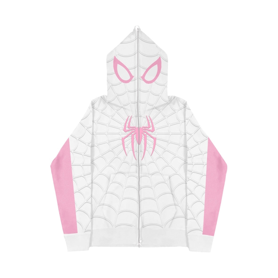 "SPIDER SOCIETY" PINK ZIP-UP JACKET