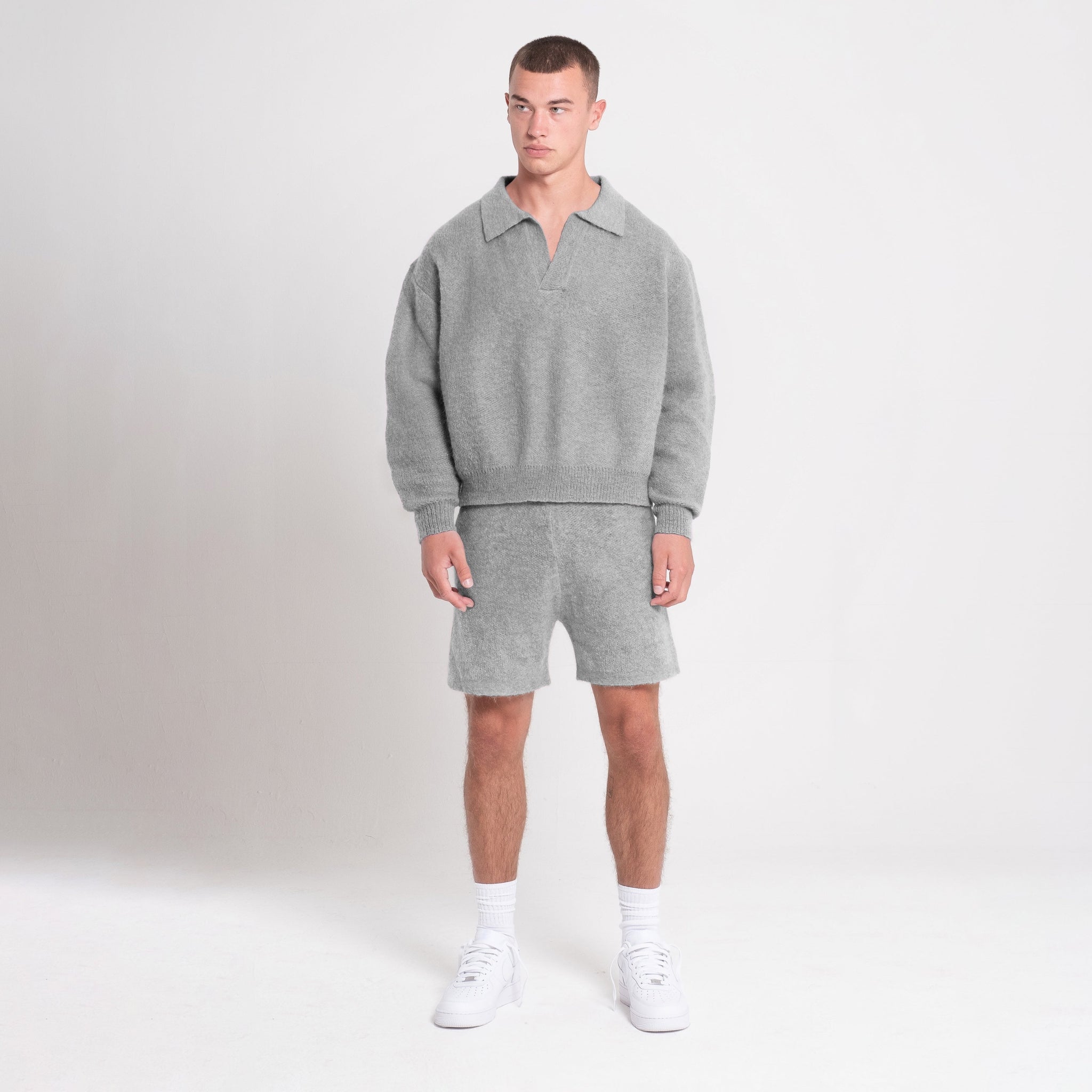 grey comfort shorts