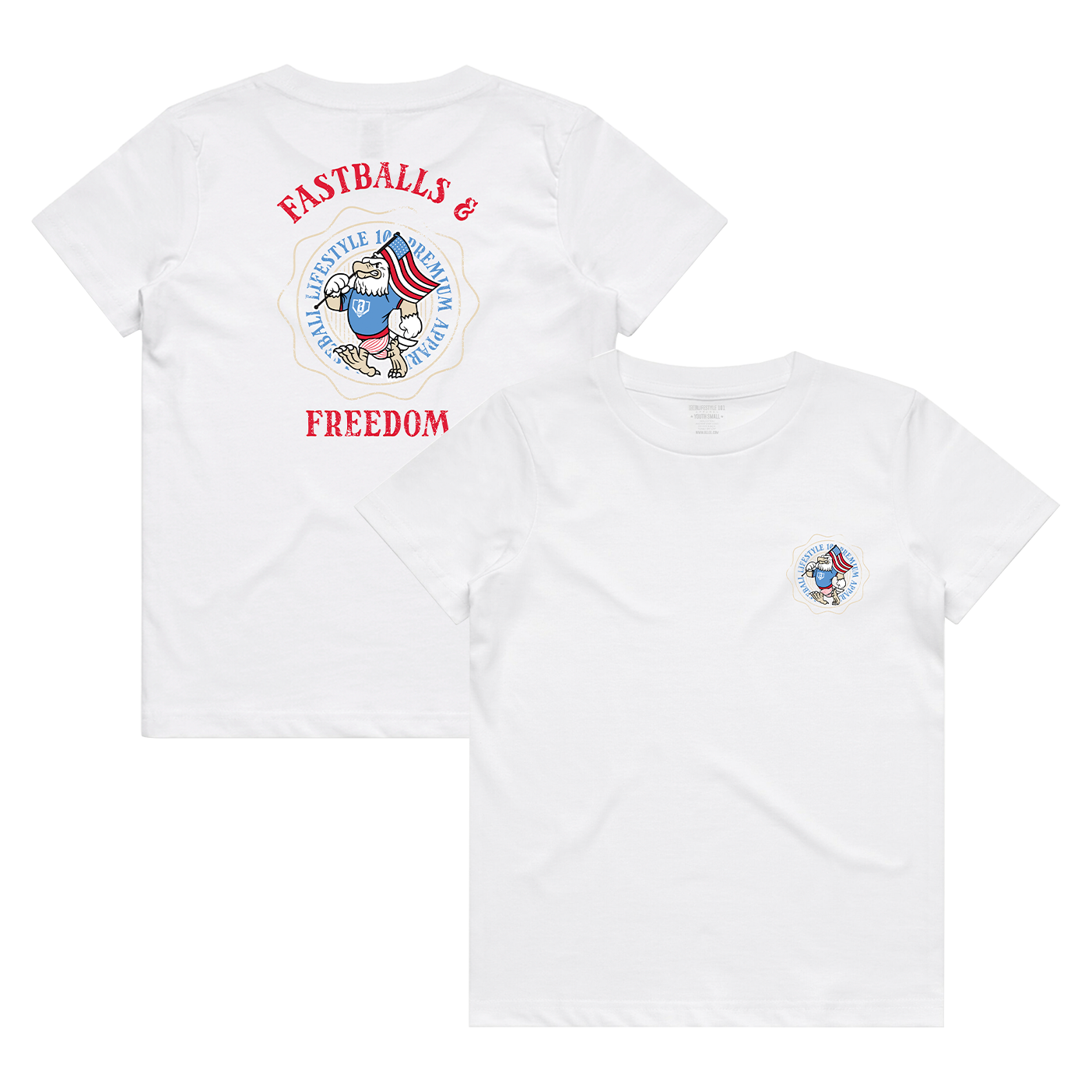 Fastballs & Freedom Youth Tee