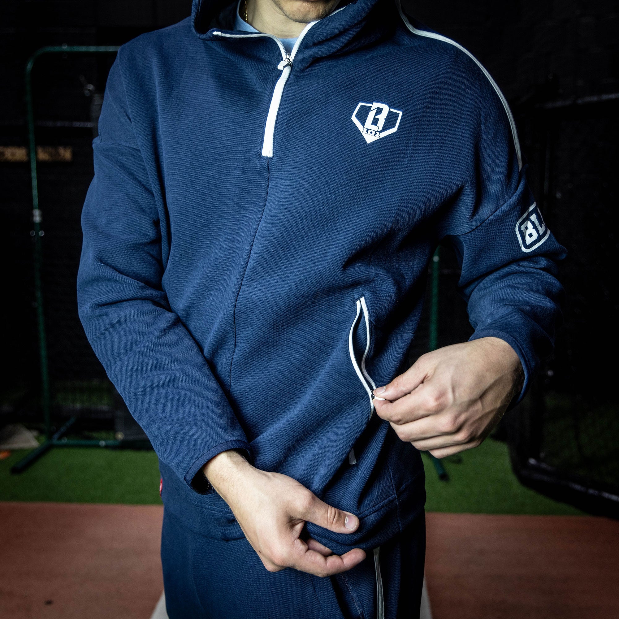 Game Day 1/4 Zip Hoodie - Navy