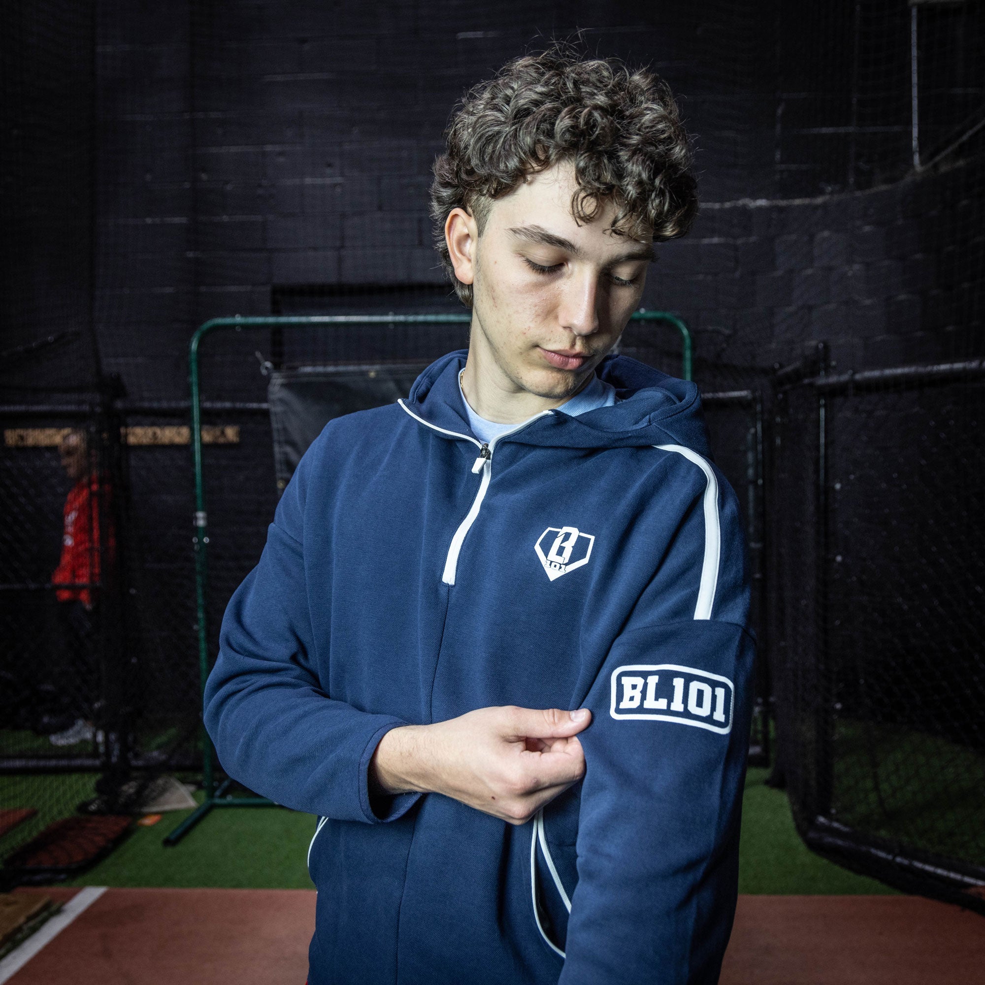 Game Day Youth 1/4 Zip Hoodie - Navy