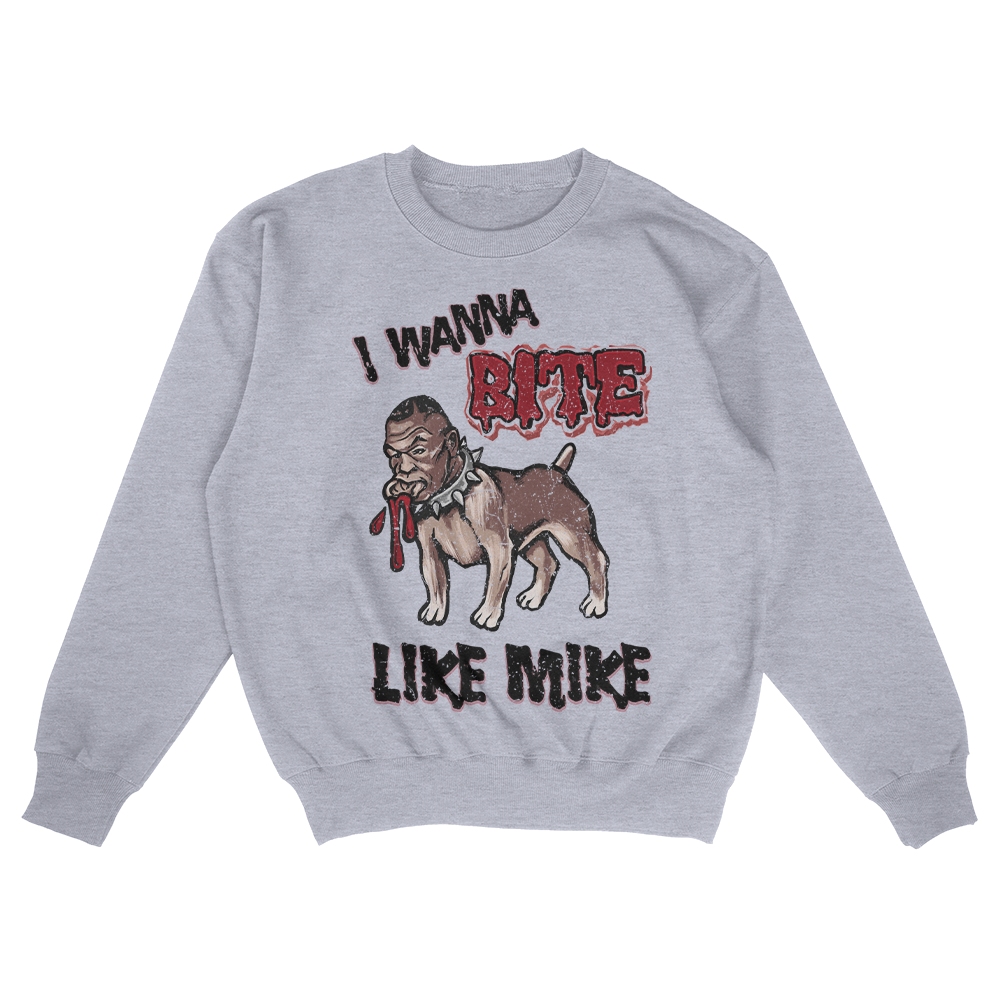 BITE LIKE MIKE CLASSIC CREWNECK GREY