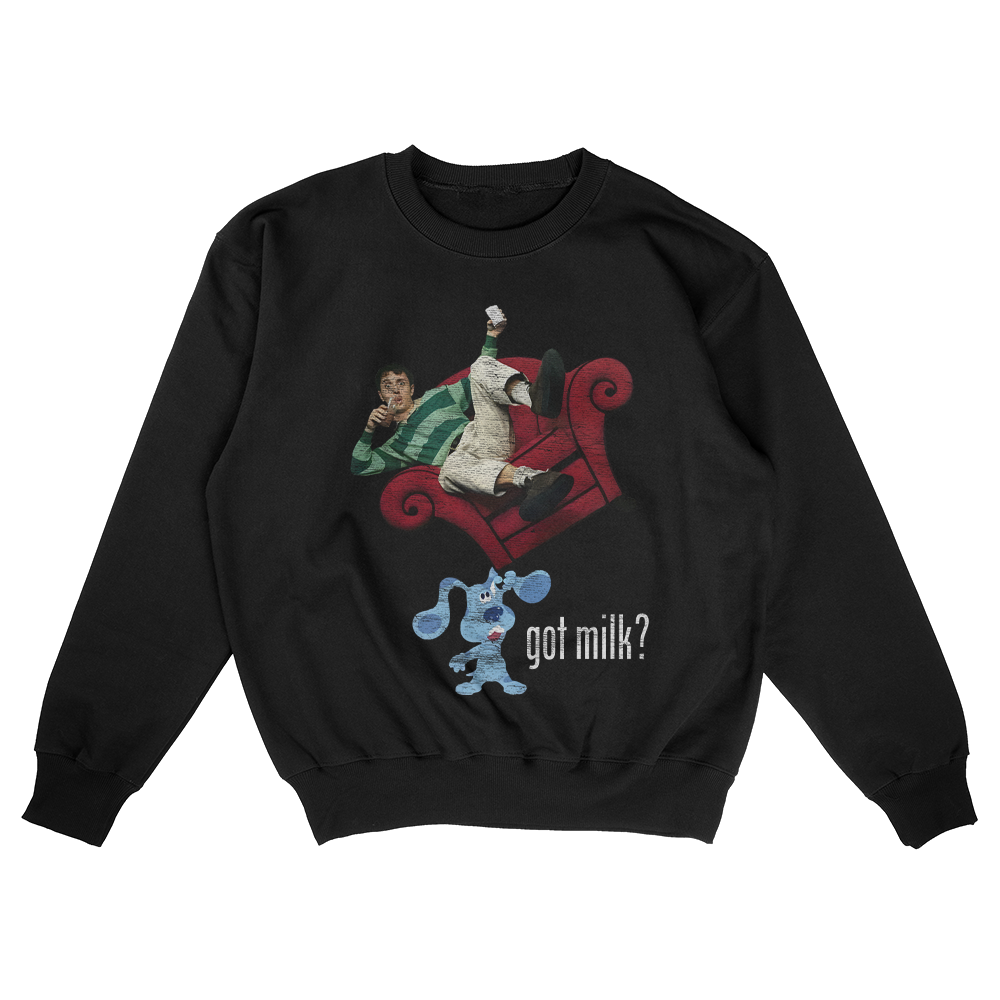 BLUE'S CLUES GOT MILK? CLASSIC CREWNECK BLACK