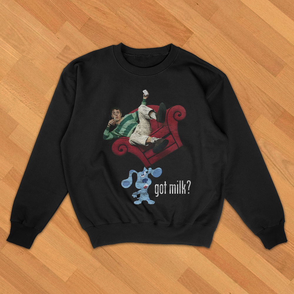 BLUE'S CLUES GOT MILK? CLASSIC CREWNECK BLACK