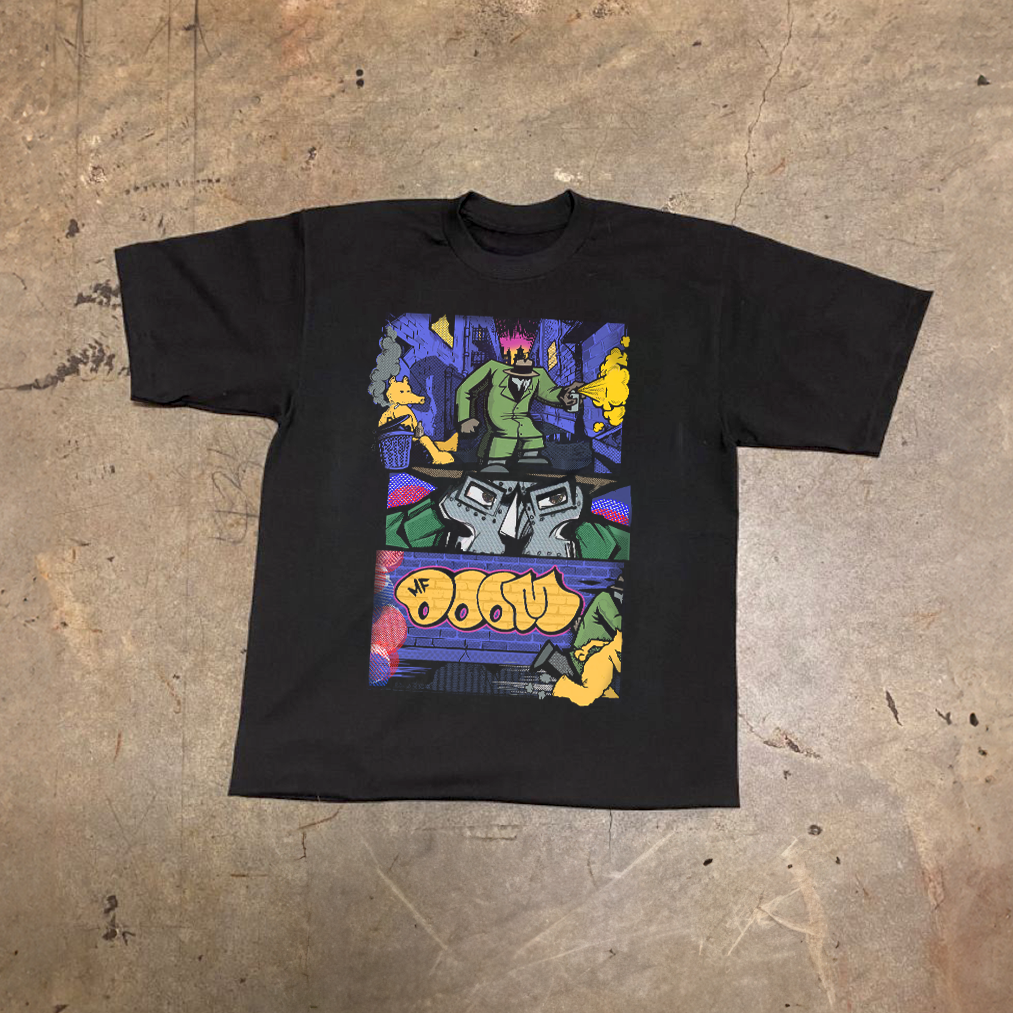 D00M COMIC HEAVYWEIGHT BLACK -TSHIRT