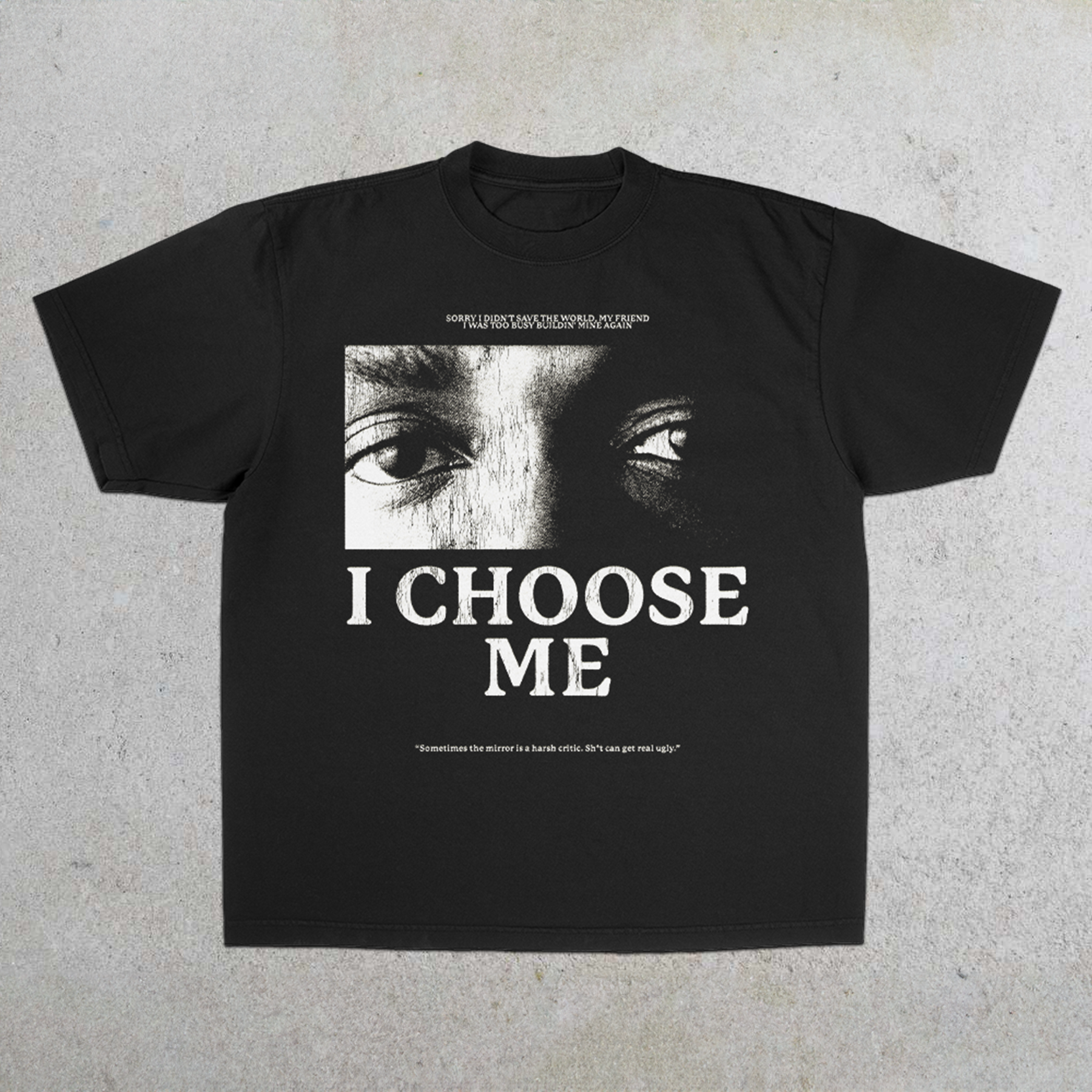 KENDR1CK I CH00SE ME HEAVY WEIGHT BLACK T-SHIRT