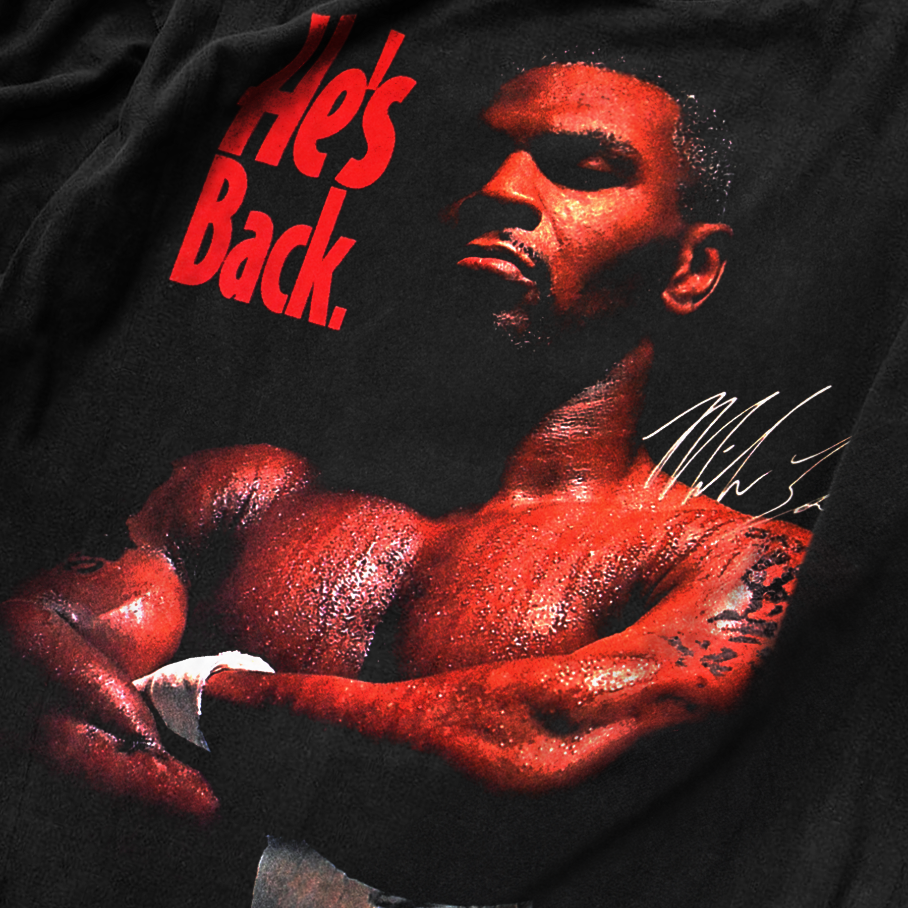 RETRO MIKE 'HE'S BACK'  1995 BLACK T-SHIRT