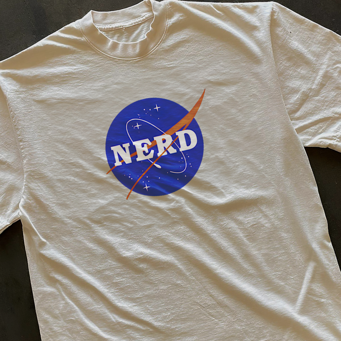 NERD NASA OFF WHITE HEAVYWEIGHT T-SHIRT