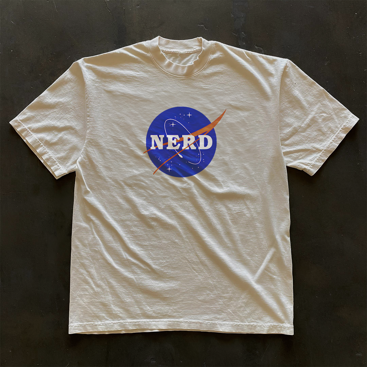 NERD NASA OFF WHITE HEAVYWEIGHT T-SHIRT