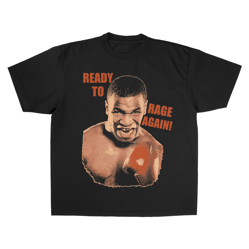 READY TO RAGE AGAIN BLACK HEAVY WEIGHT T-SHIRT