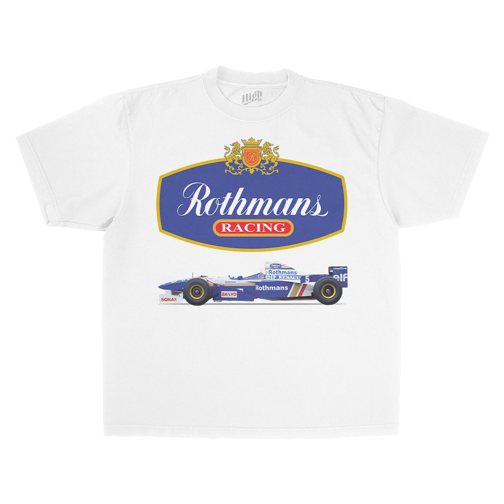 ROTHMAN'S F1 HEAVY WEIGHT WHITE T-SHIRT