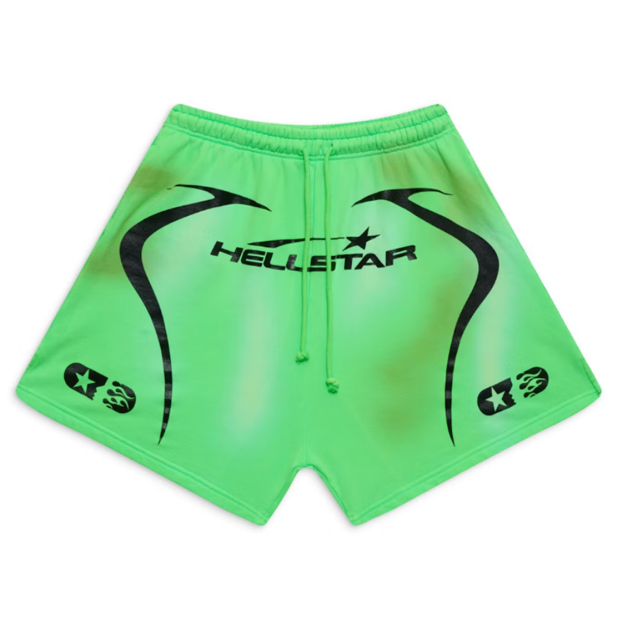 Hellstar Warm Up Shorts Neon Green