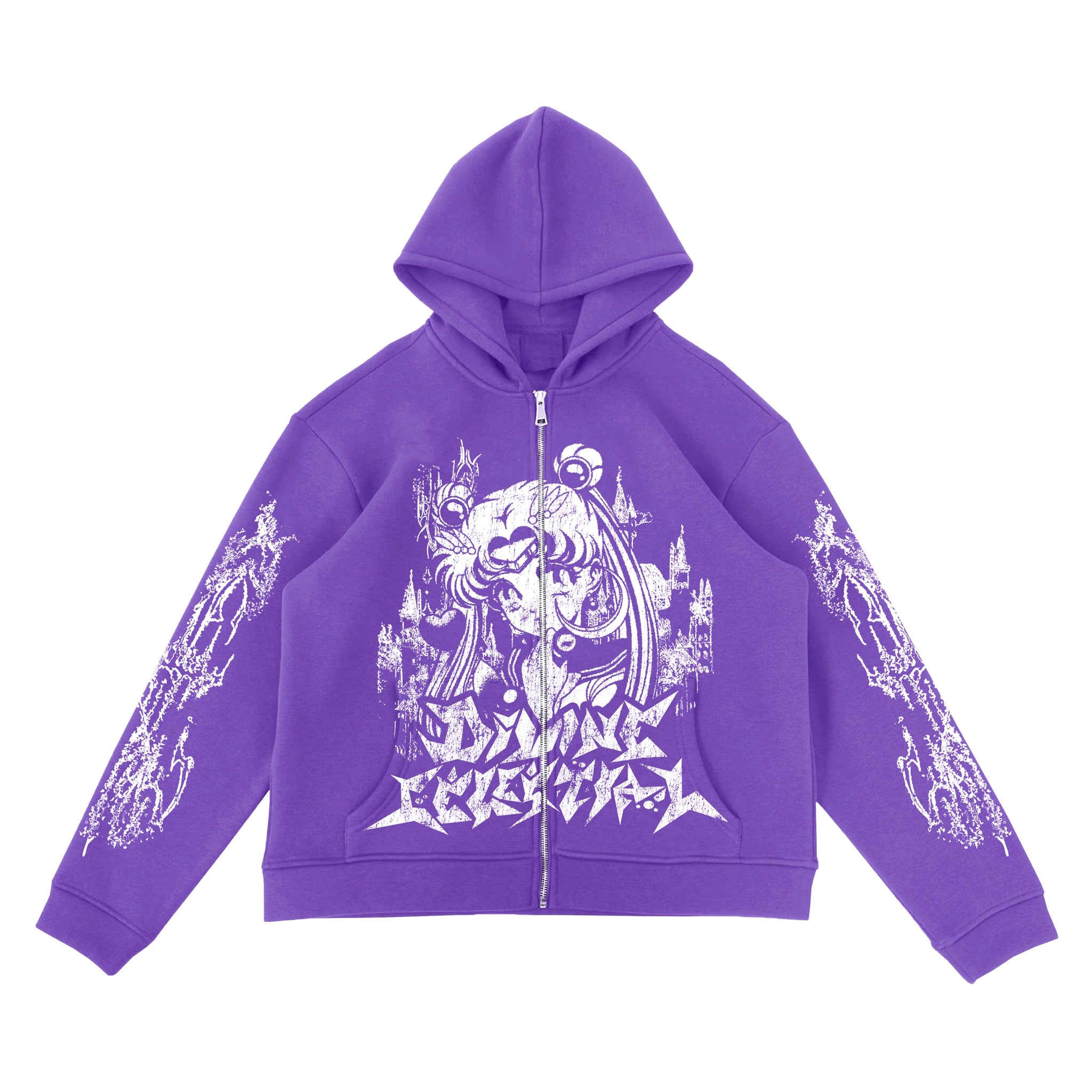 “LUNAR LUMINÈRE” PURPLE ZIP-UP JACKET