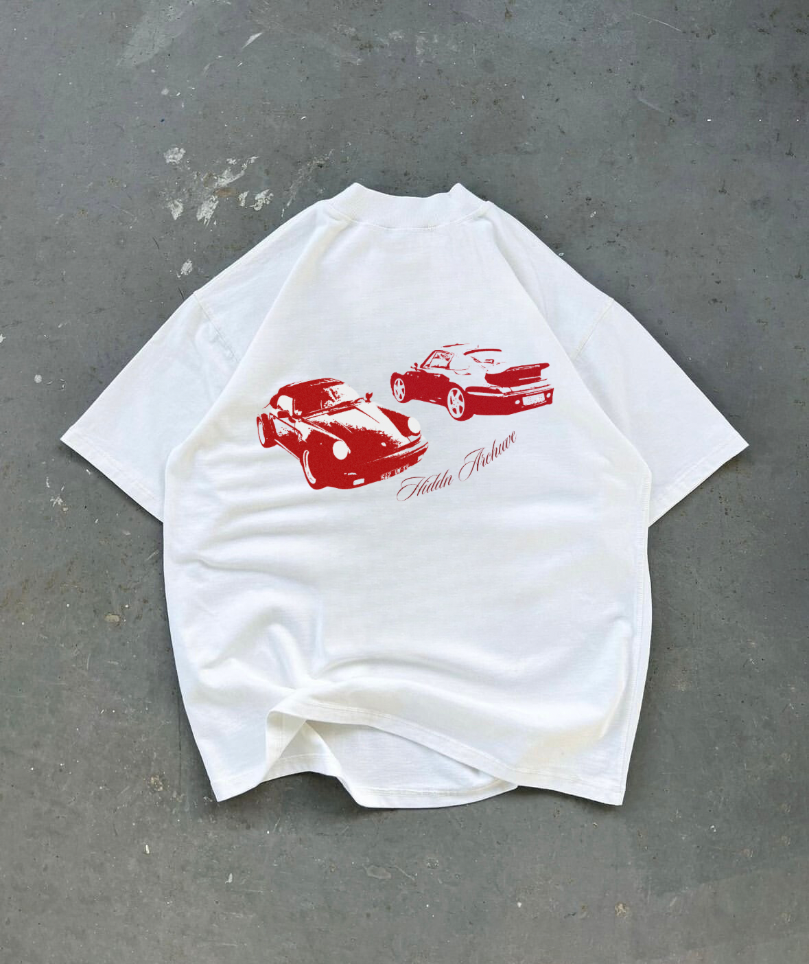 “Hiddn” Aesthetics Red Car Tee