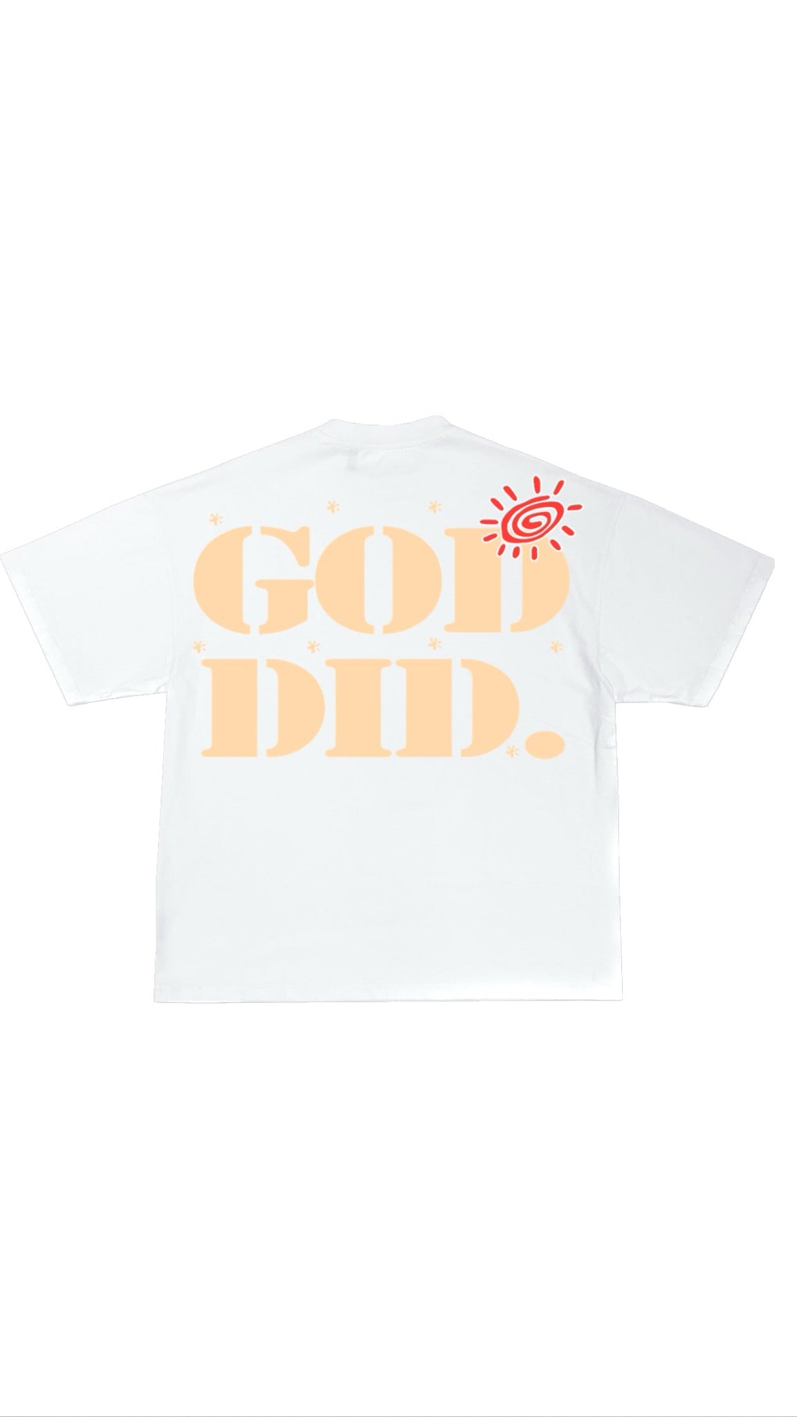 GOD DID TEE (BEIGE/RED)