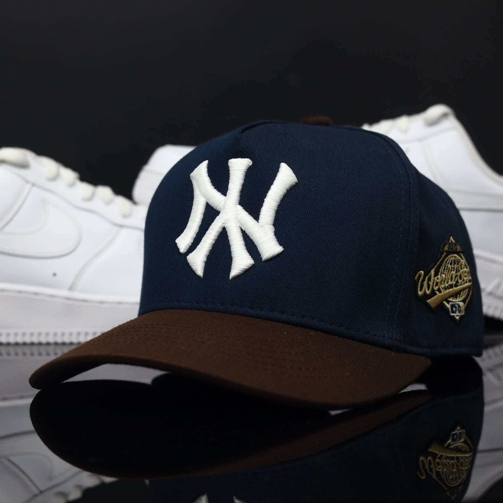 5 Panel NY Snapback Navy Mocha