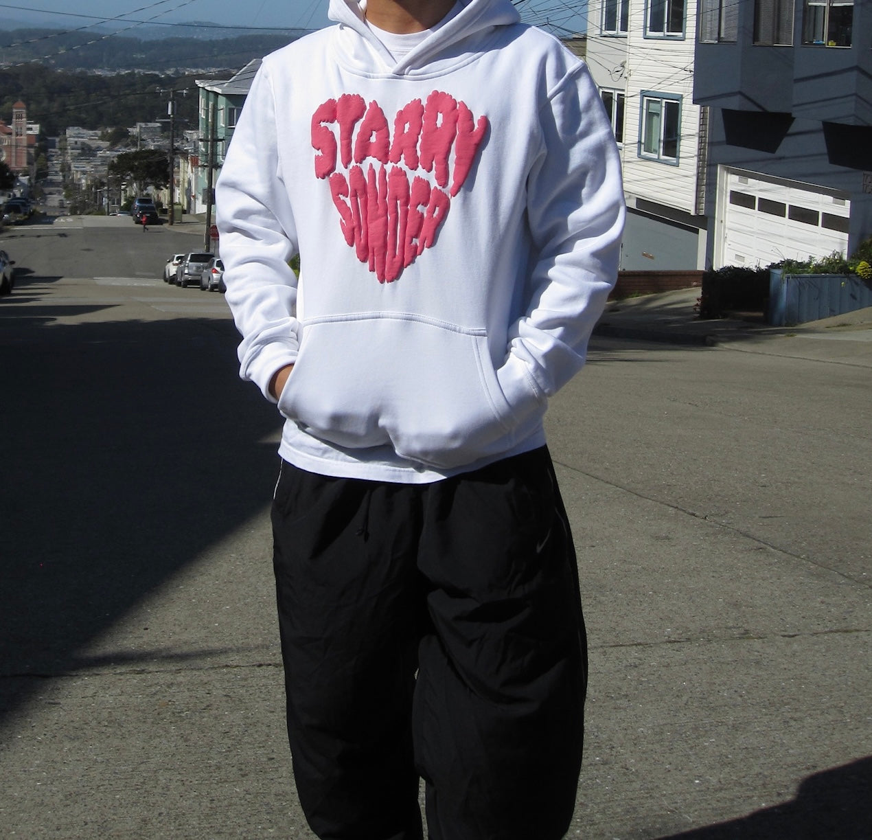 Heart Hoodie in White