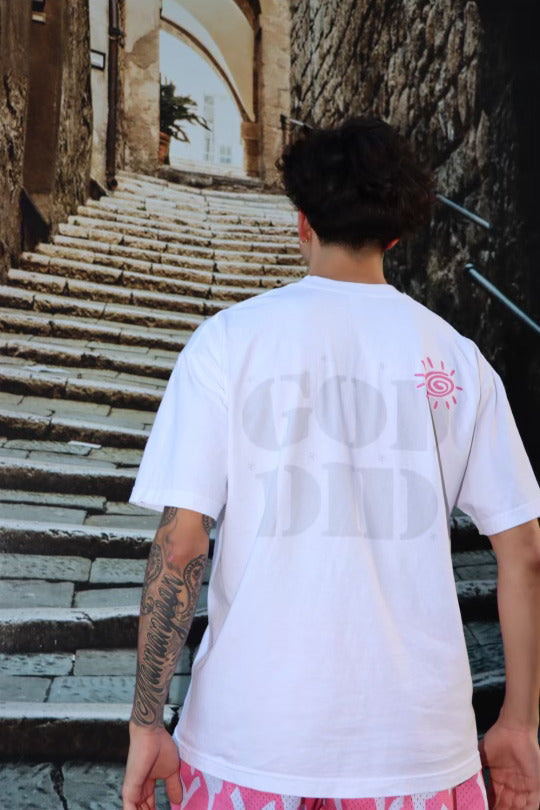 GOD DID TEE (GREY/PINK)