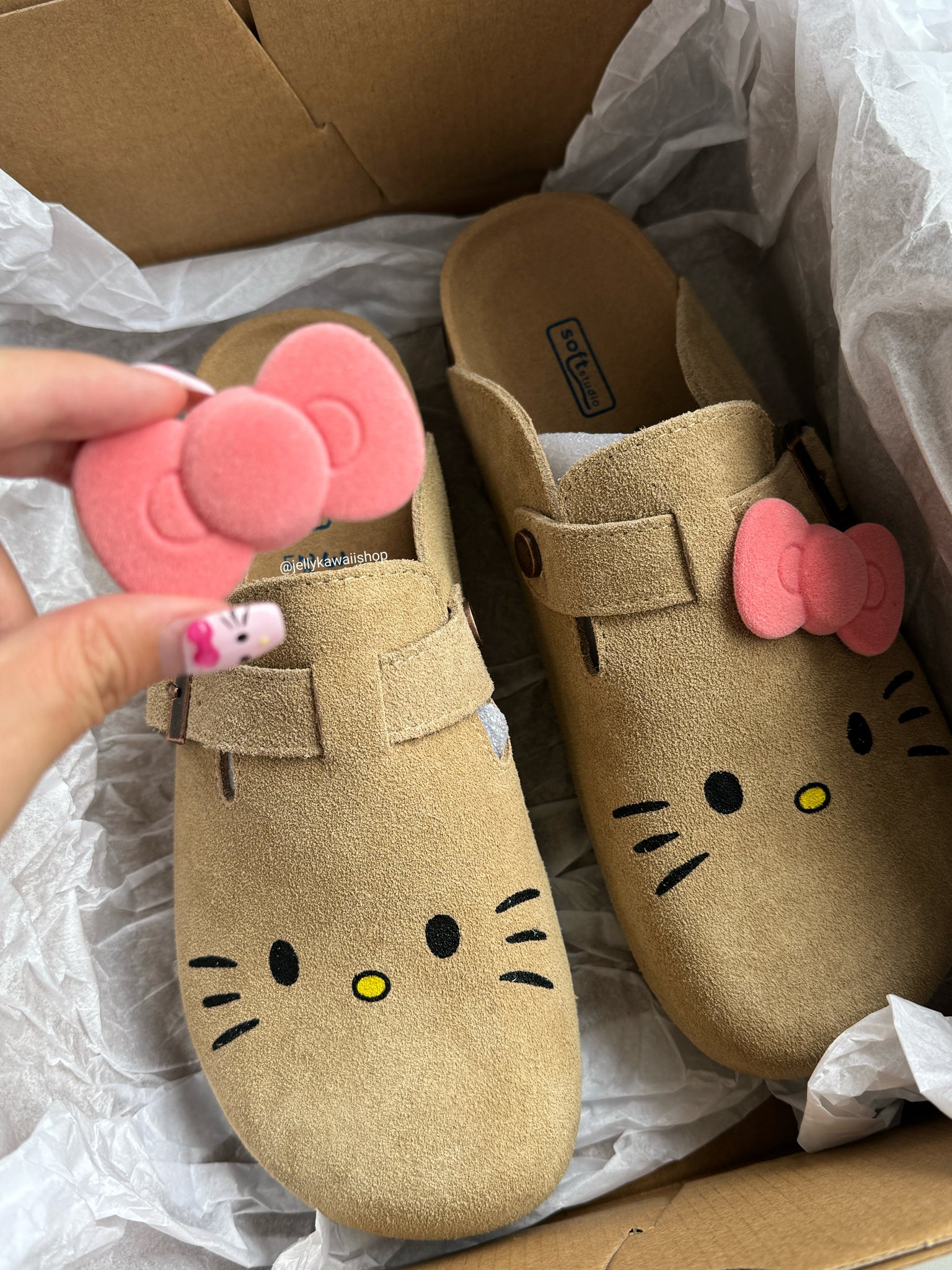 Hello Kitty Suede Clogs