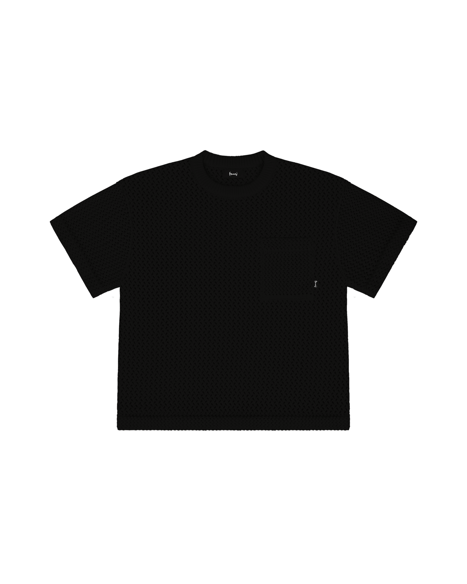 Black Knitted T-Shirt