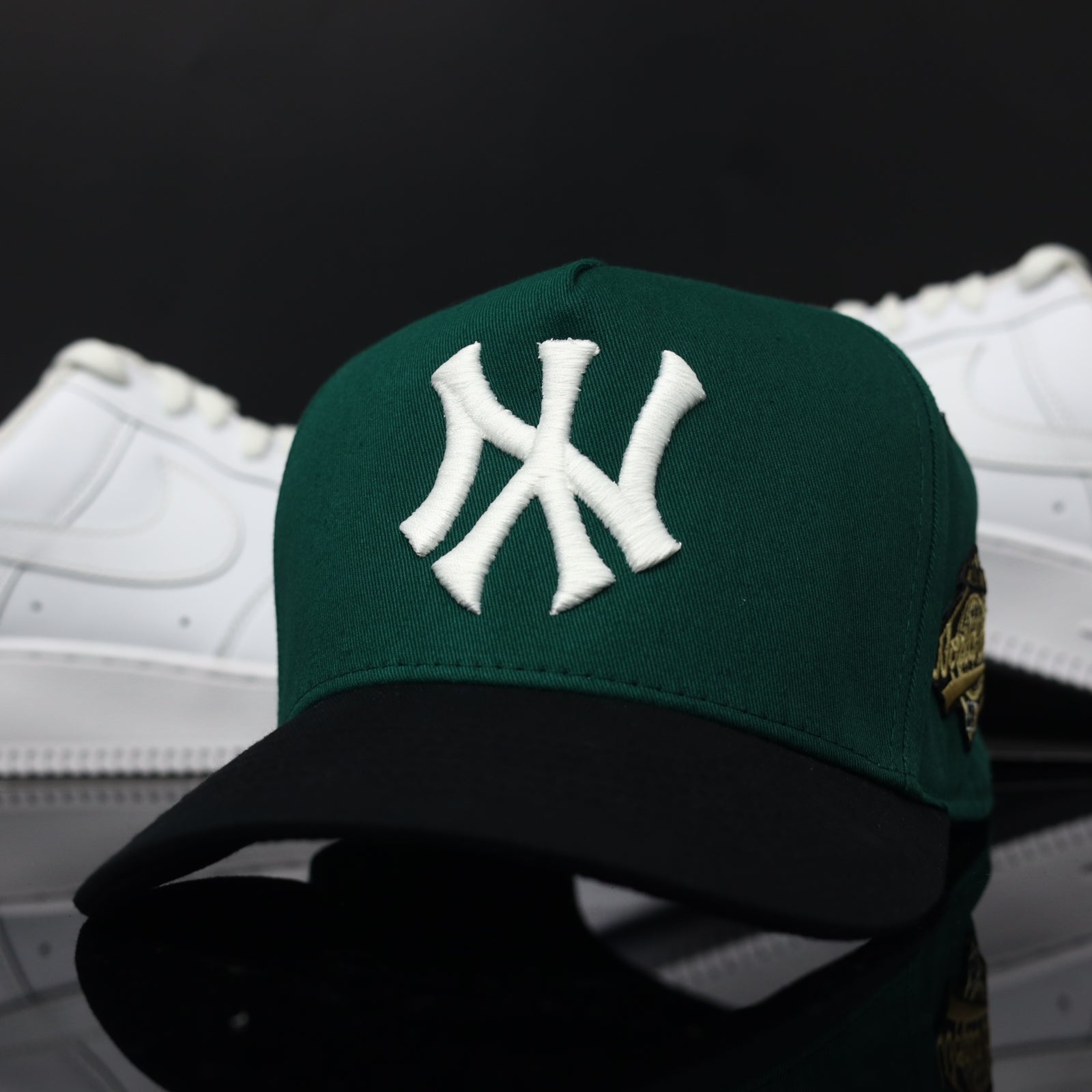 5 Panel NY Snapback Forest Black