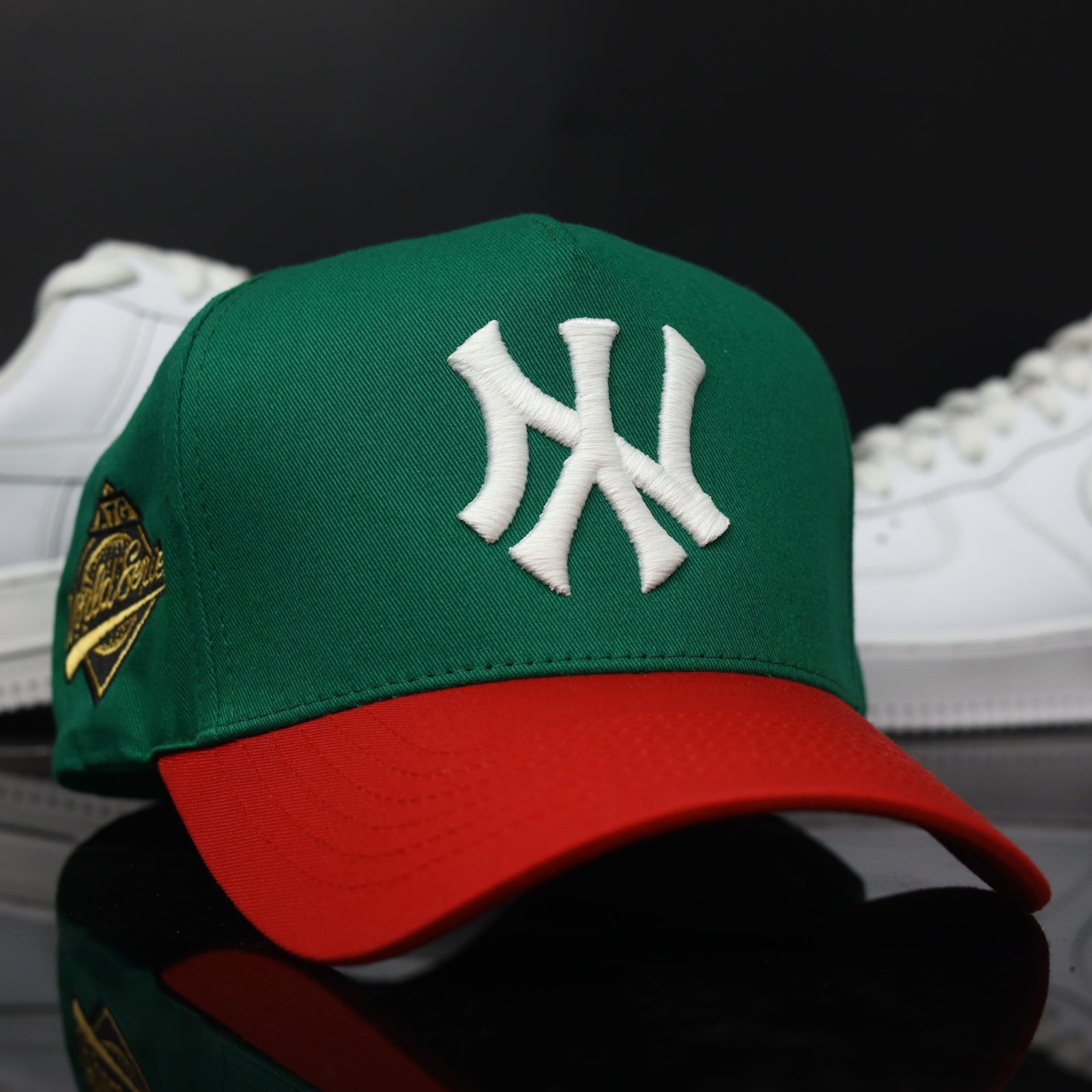 5 Panel NY Snapback Green Red