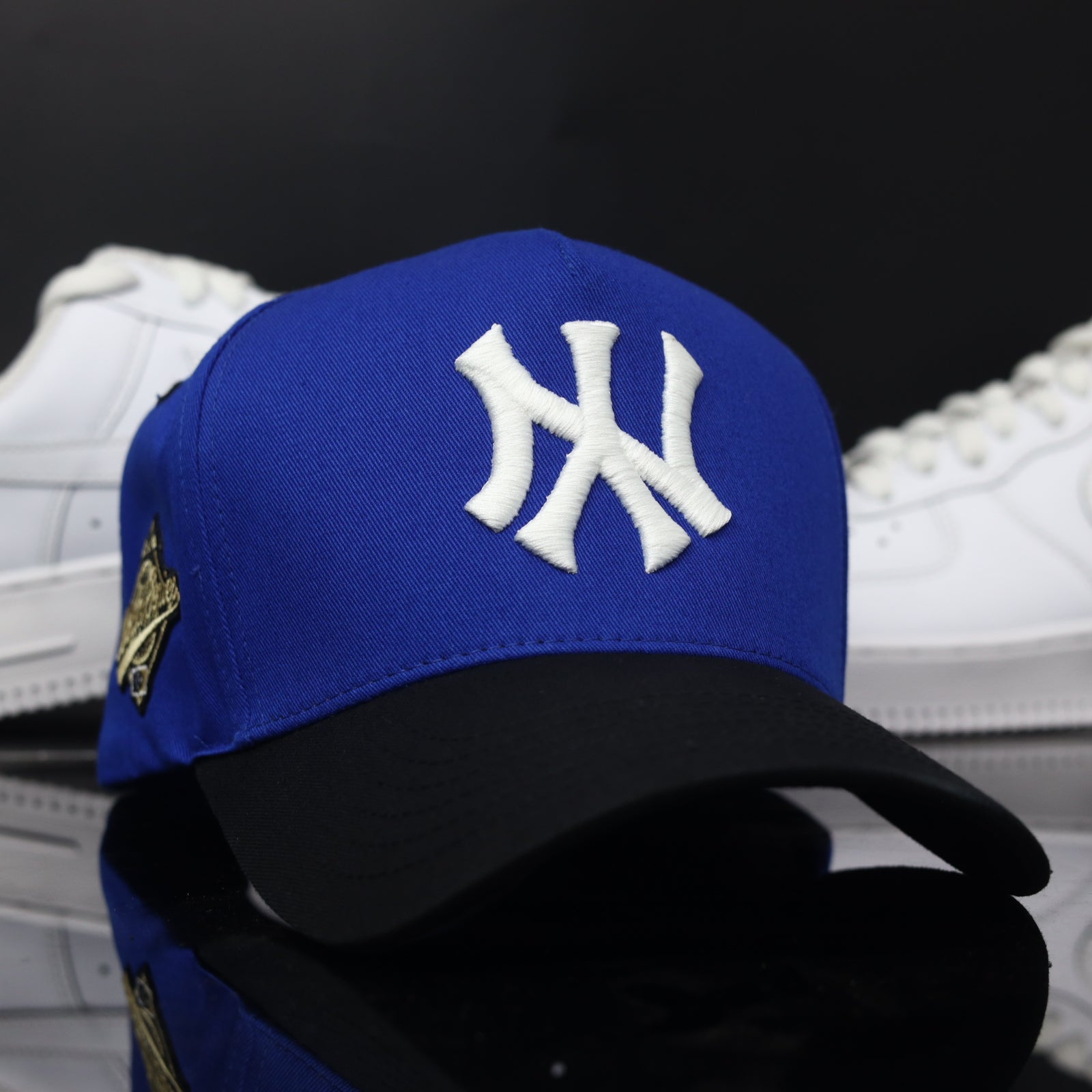 5 Panel NY Snapback Royal Black