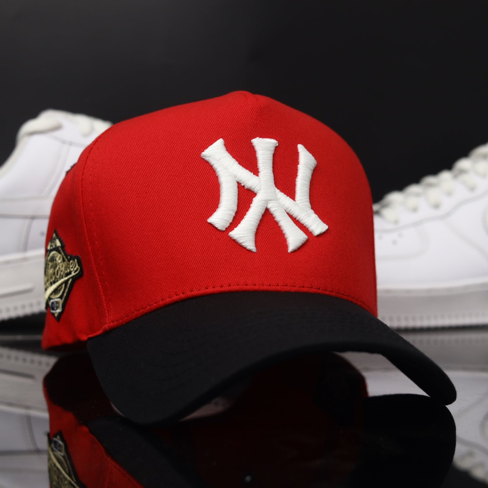 5 Panel NY Snapback Red Black