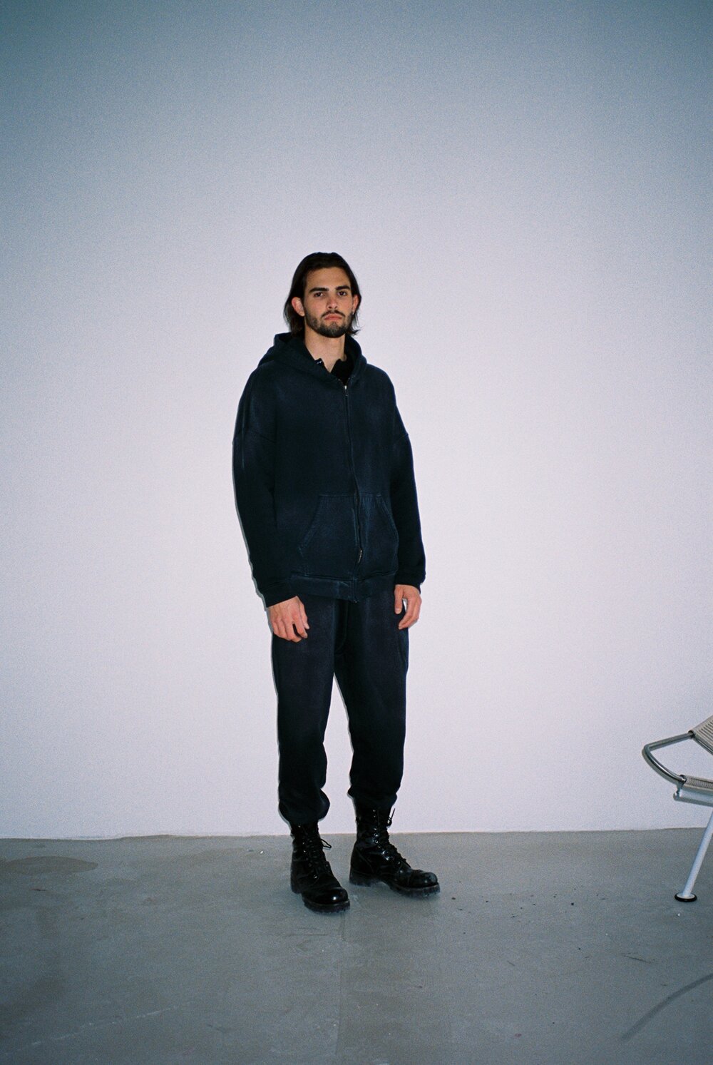 OVERSIZE ZIP-UP HOODIE AGED BLACK