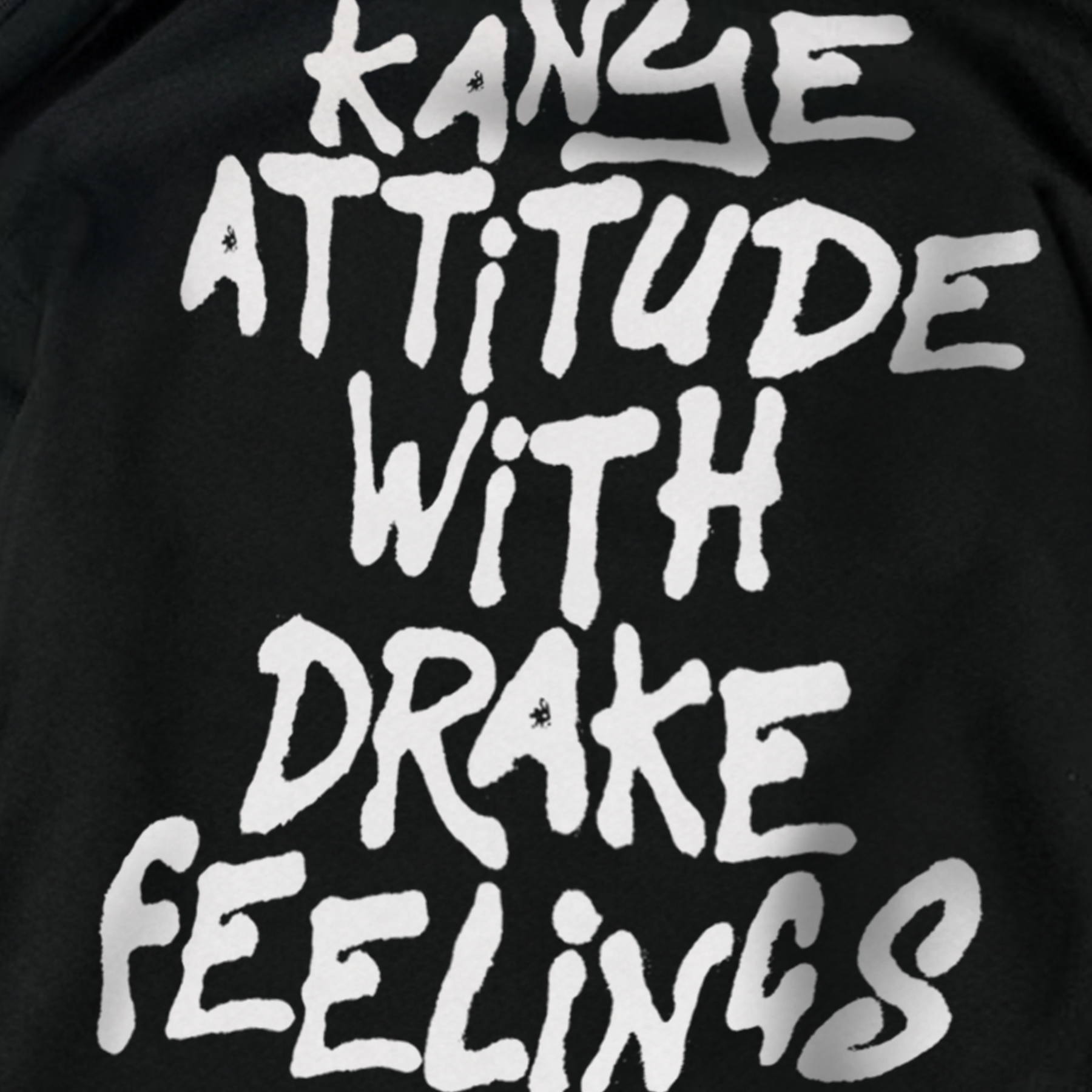 HIP-HOP RAPPER ATTITUDE WITH FEELINGS BLACK HOODIE