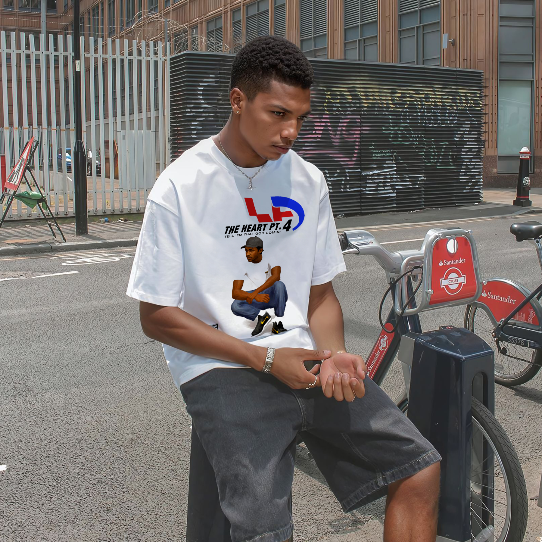 'KENNY TURISMO' PS2 HEAVYWEIGHT WHITE T-SHIRT