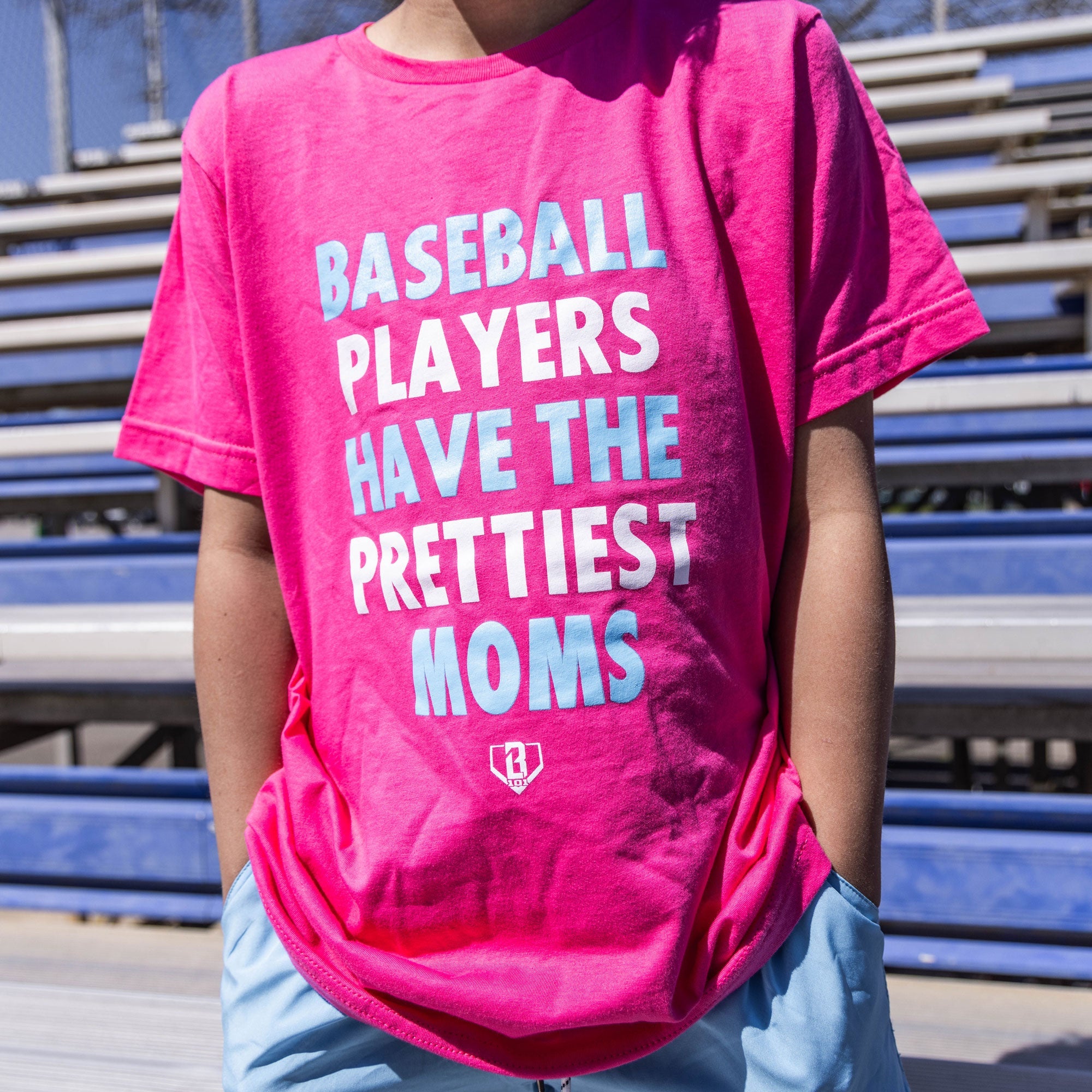 Baseball Players Have The Prettiest Moms Tee - Pink/Blue