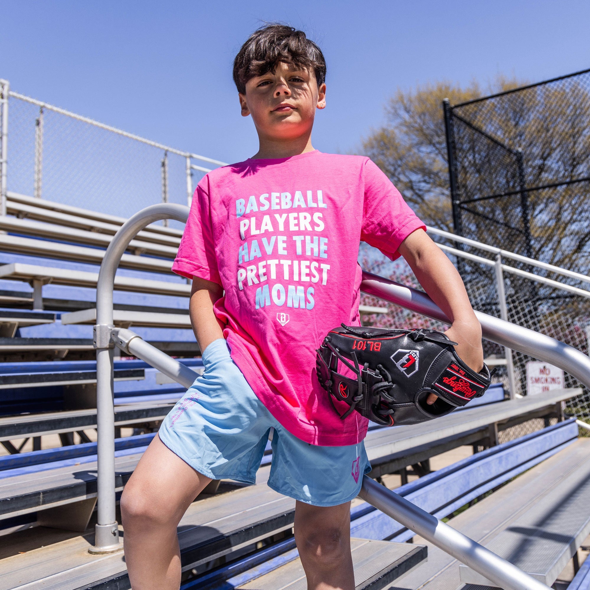 Baseball Players Have The Prettiest Moms Tee - Pink/Blue