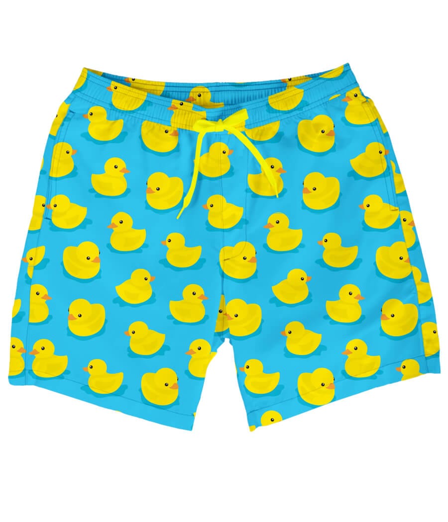 Rubber Ducky Stretch Swim Trunks