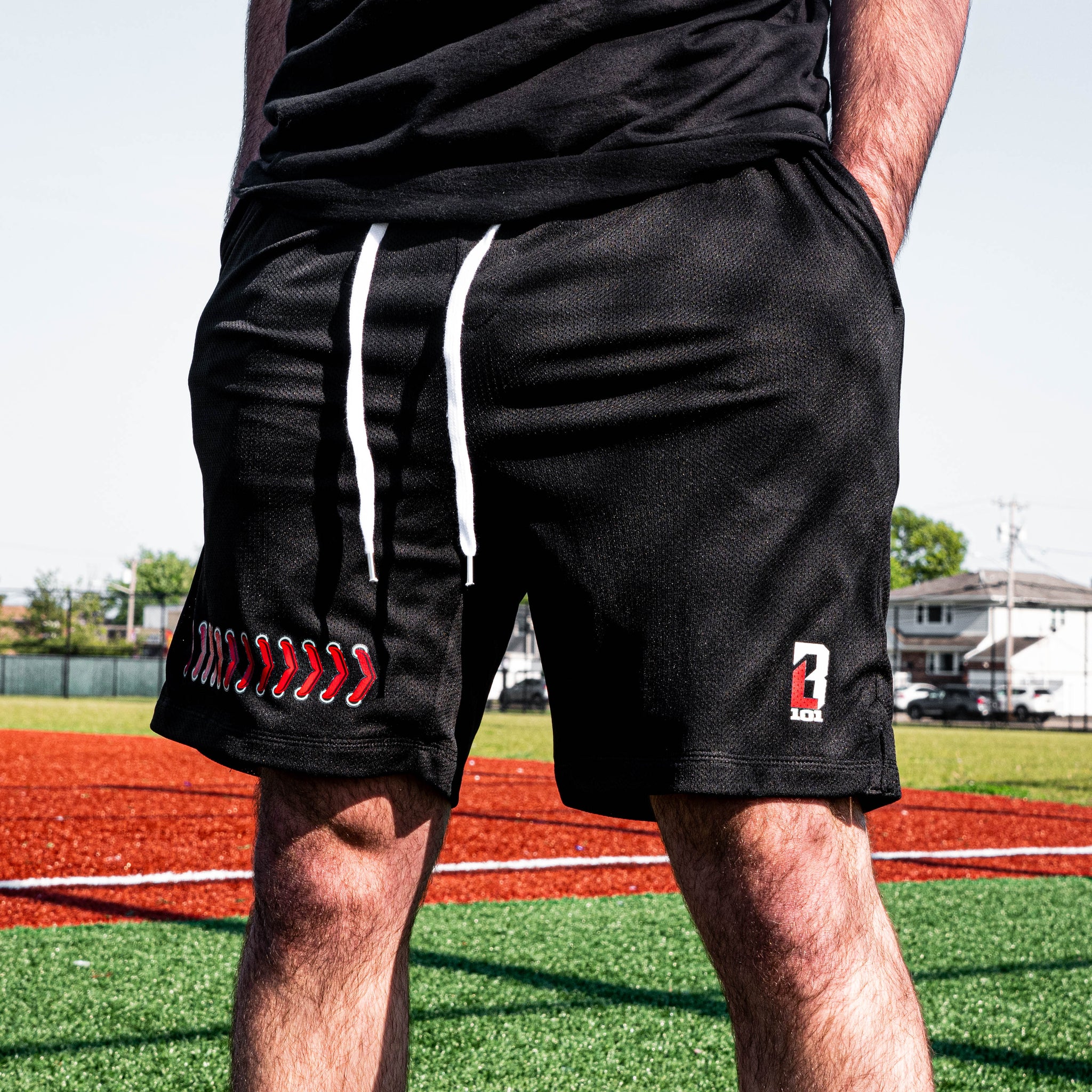 Baseball Seams Shorts - Black