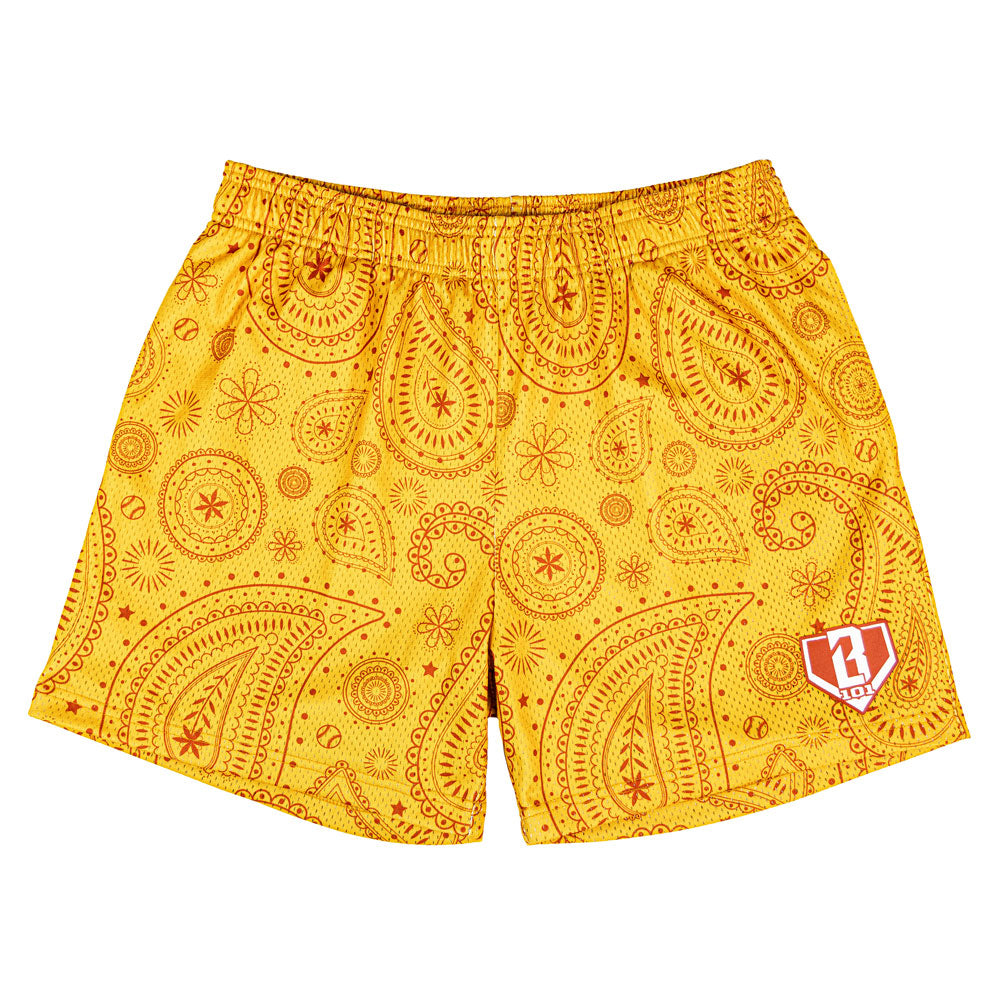 Paisley Shorts - Orange