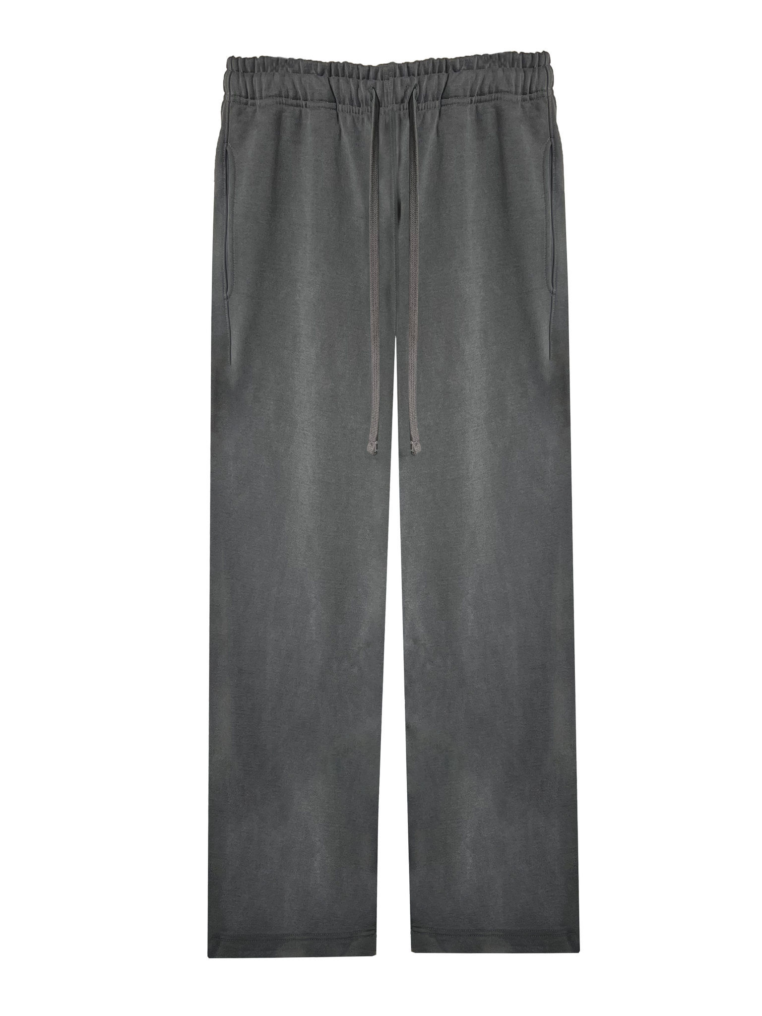 BLACK PIGMENT STRAIGHT LEG SWEATPANTS