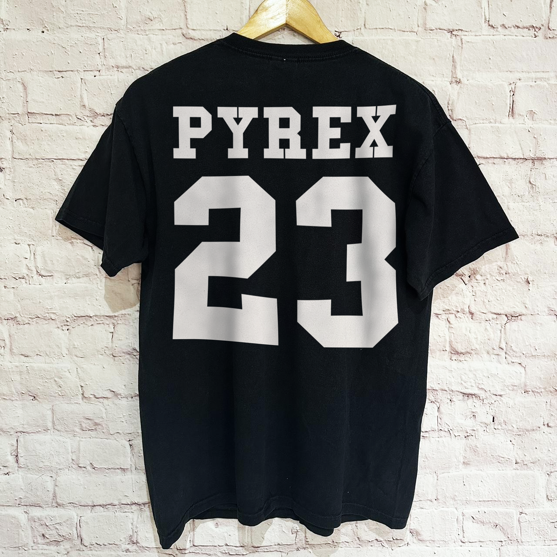 PYREX VISION V-23 BACK PRINT BLACK T-SHIRT