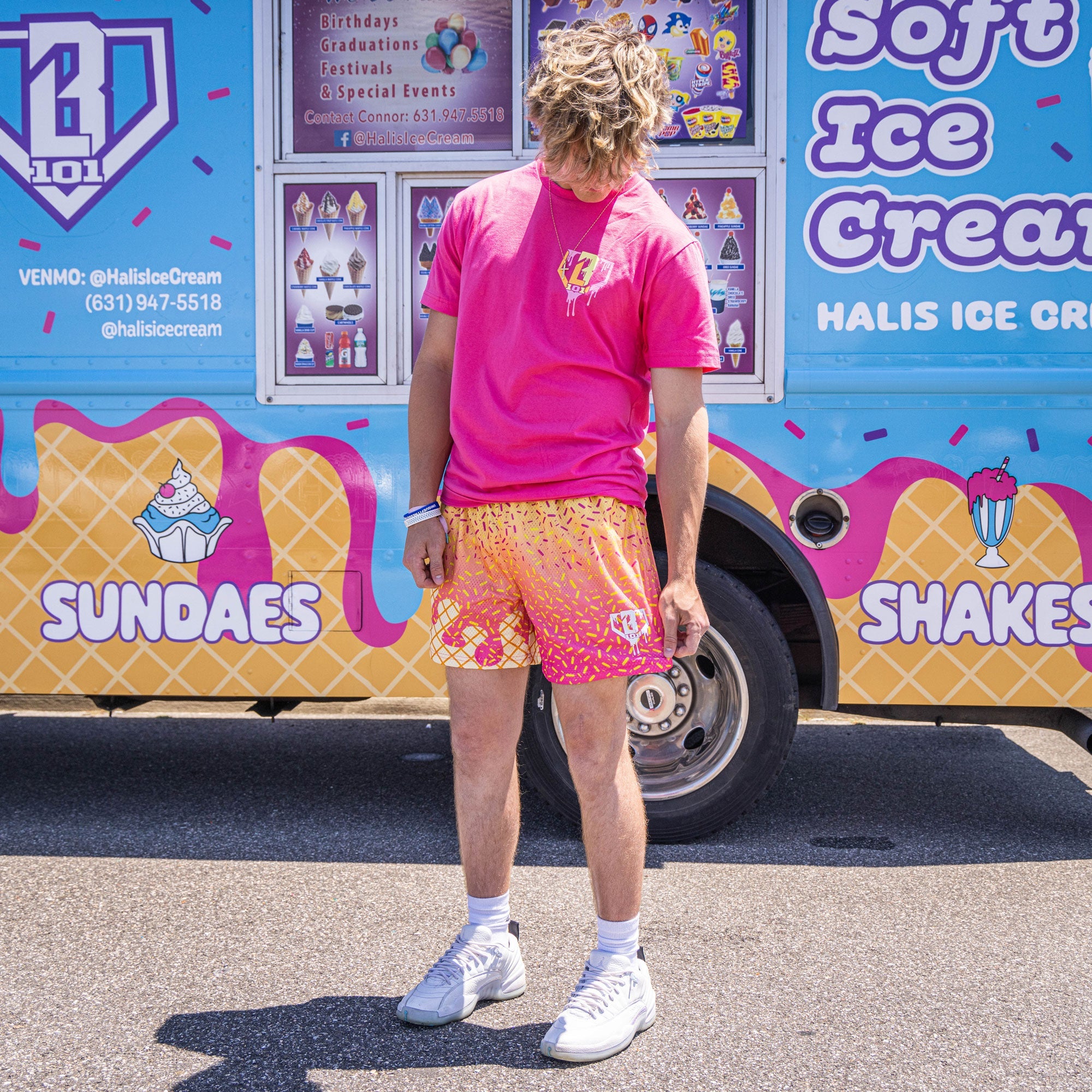 Ice Cream Shorts - Strawberry Banana