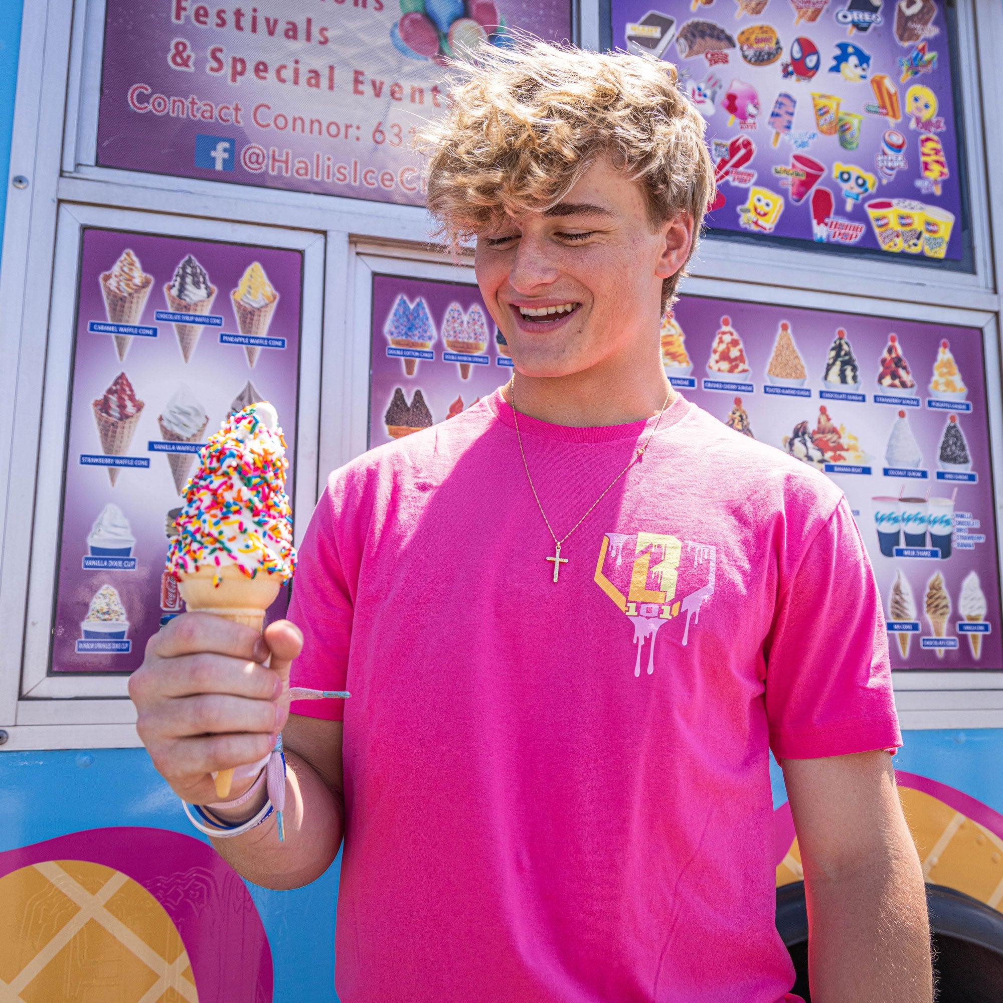 Ice Cream Youth Tee - Strawberry Banana