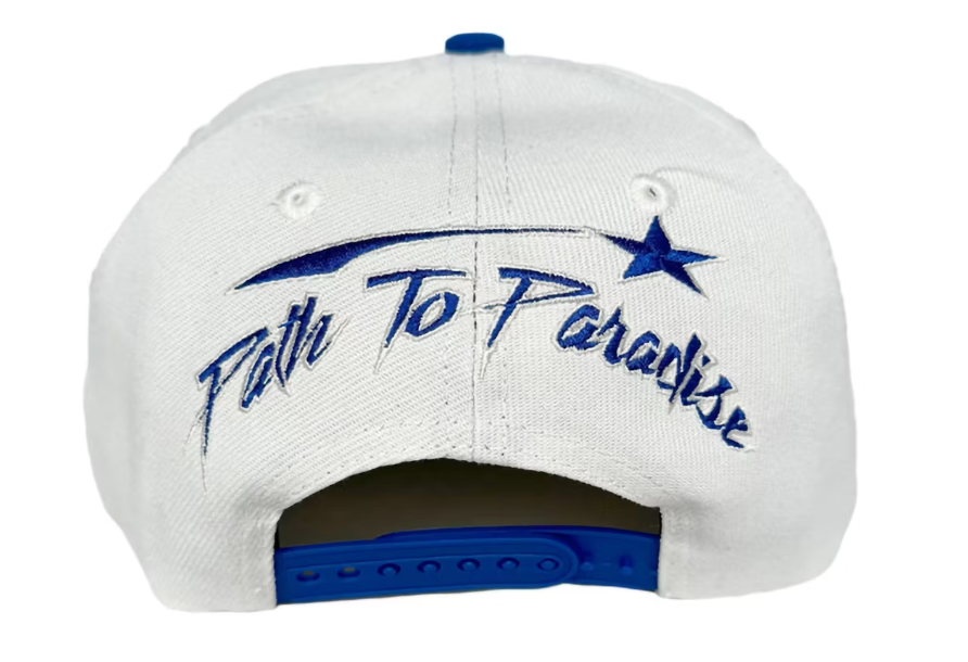 Hellstar Shark Teeth Snapback Hat Off White/Royal Blue