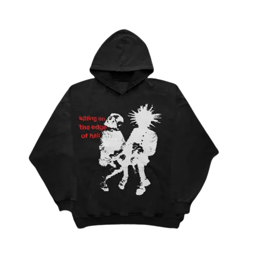 Sitting on the edge hoodie