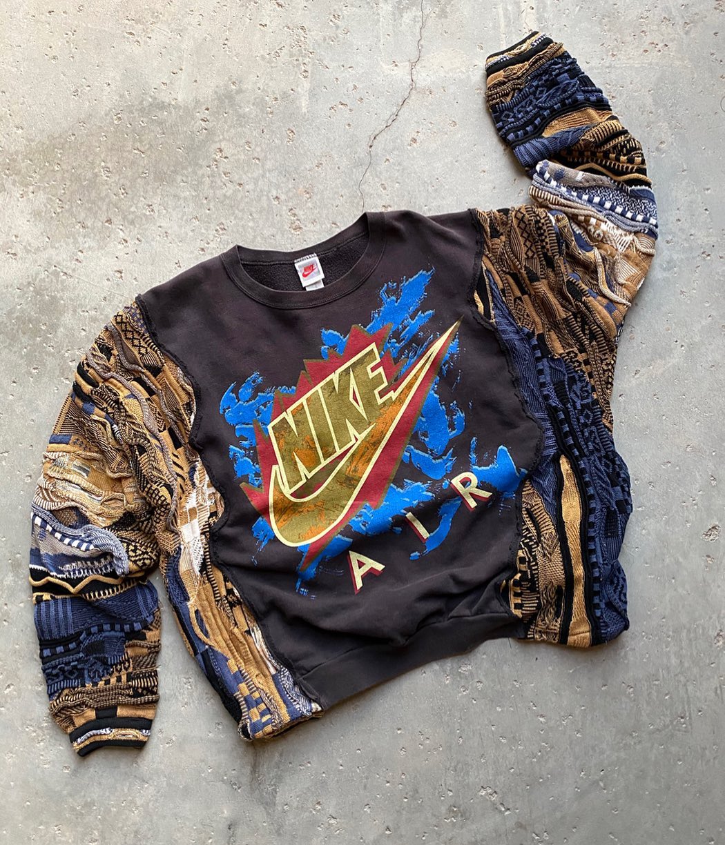 Reworked Nike Air Knit Sweatshirt