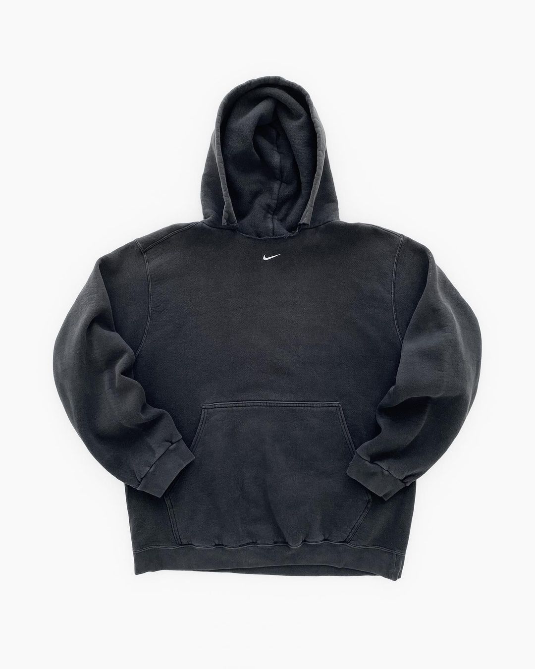 Black Mid Swoosh Hoodie