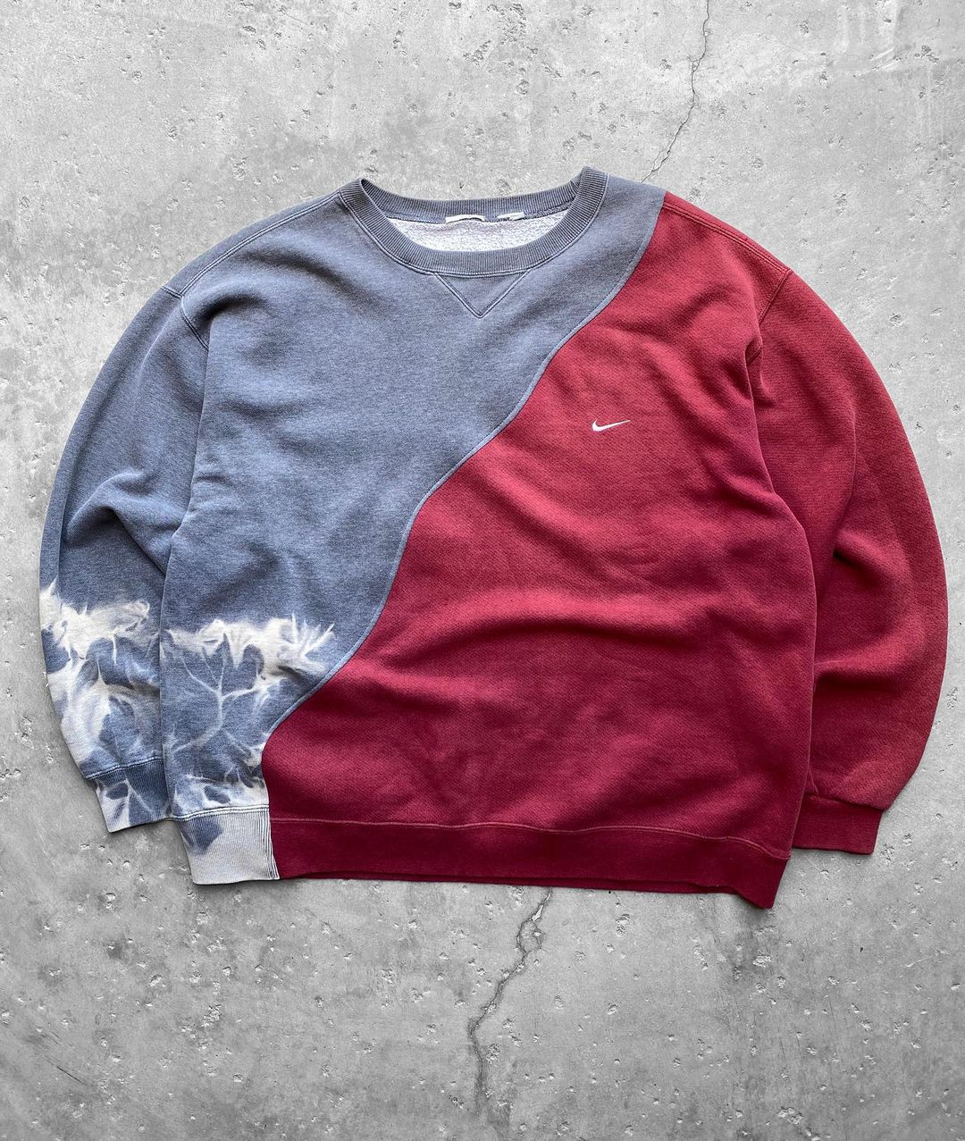 Vintage Nike Two-tone Sweatshirt Gray/Red