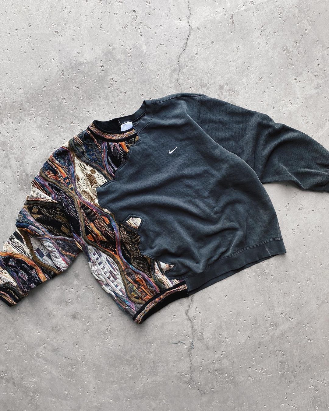 Reworked Nike Knit Abstract Black II