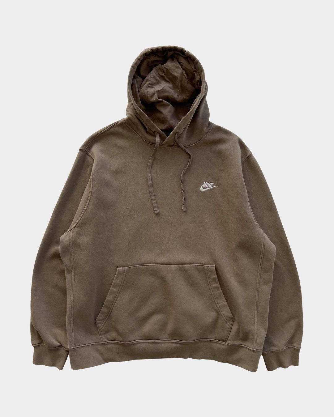 Nike Side Swoosh Logo Choco Brown Hoodie