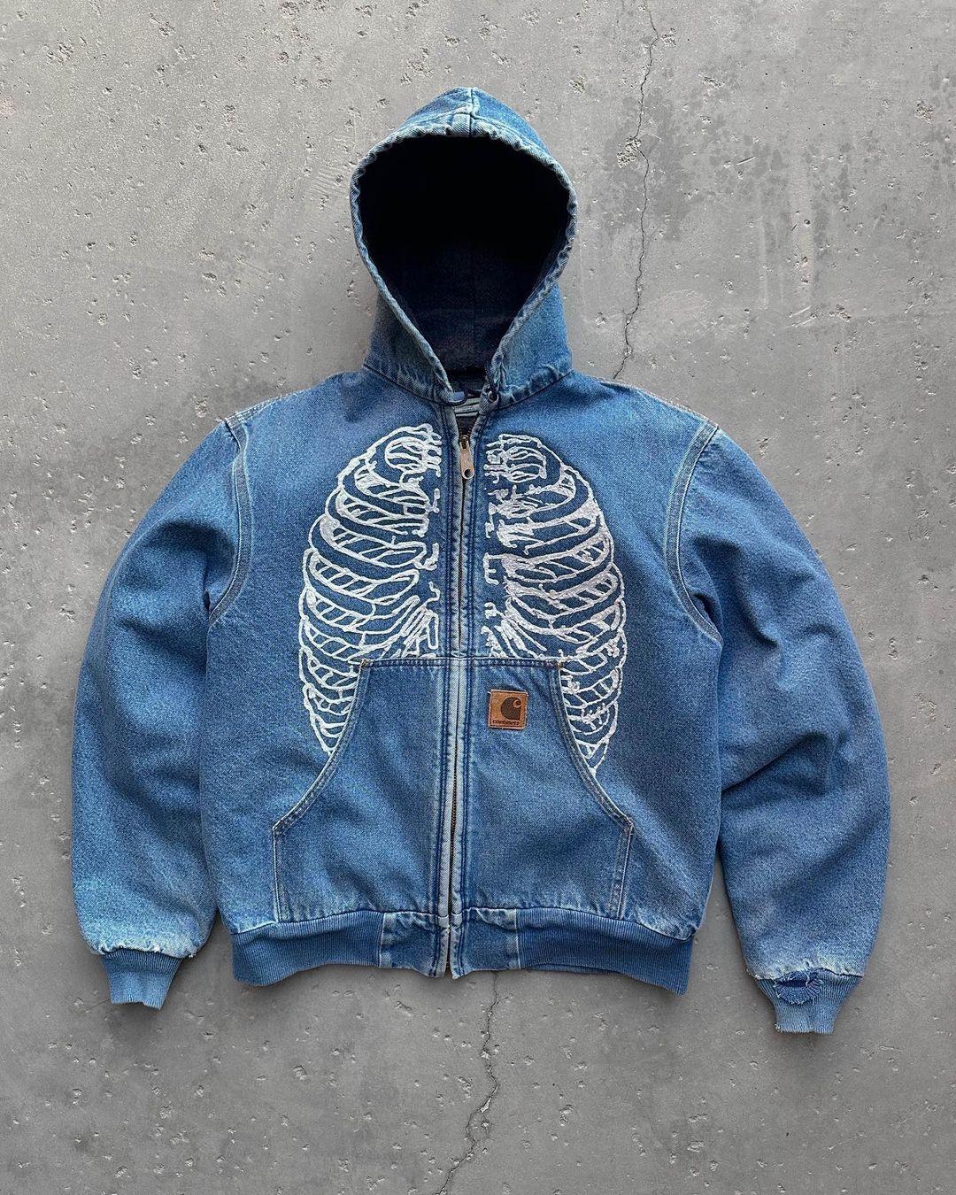 Carhartt Denim Skeleton Hoodie