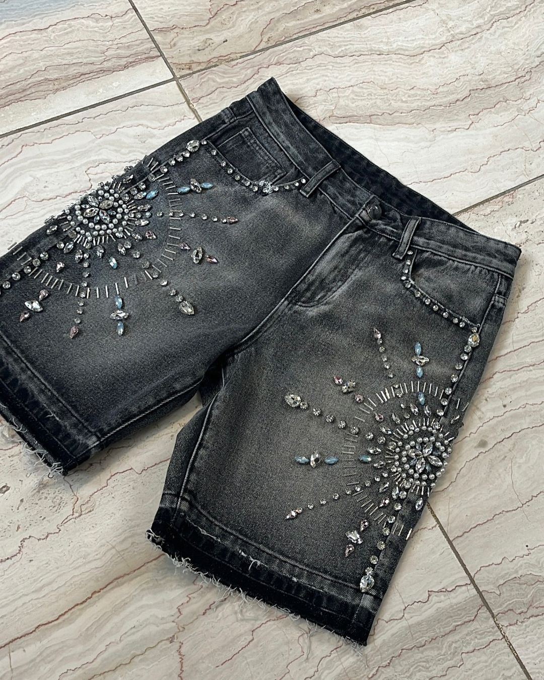 Crystal Embellished Jorts