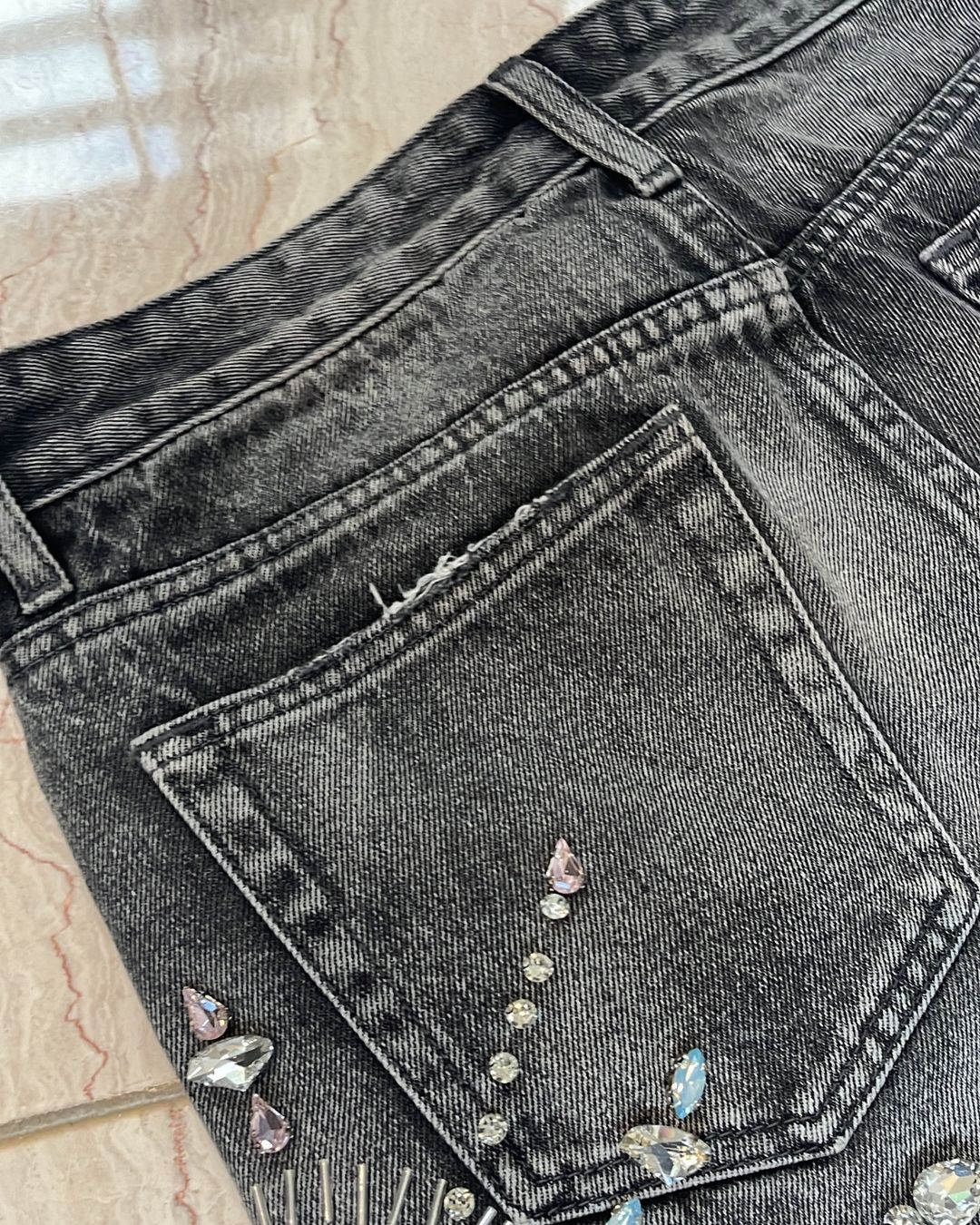 Crystal Embellished Jorts